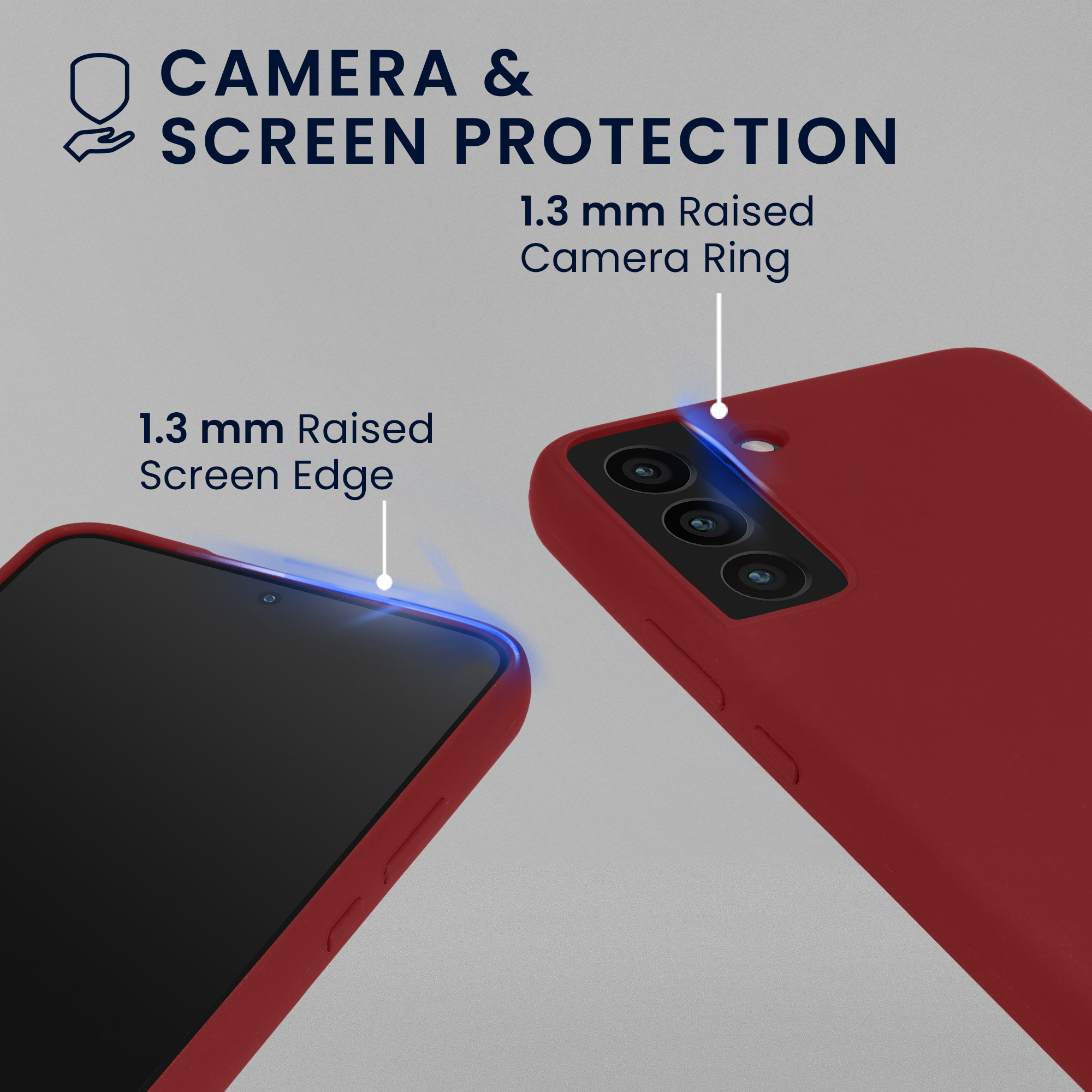 Pouzdro pro Samsung Galaxy S22 se 2 tvrzenými ochrannými skly kwmobile - vínově fialová