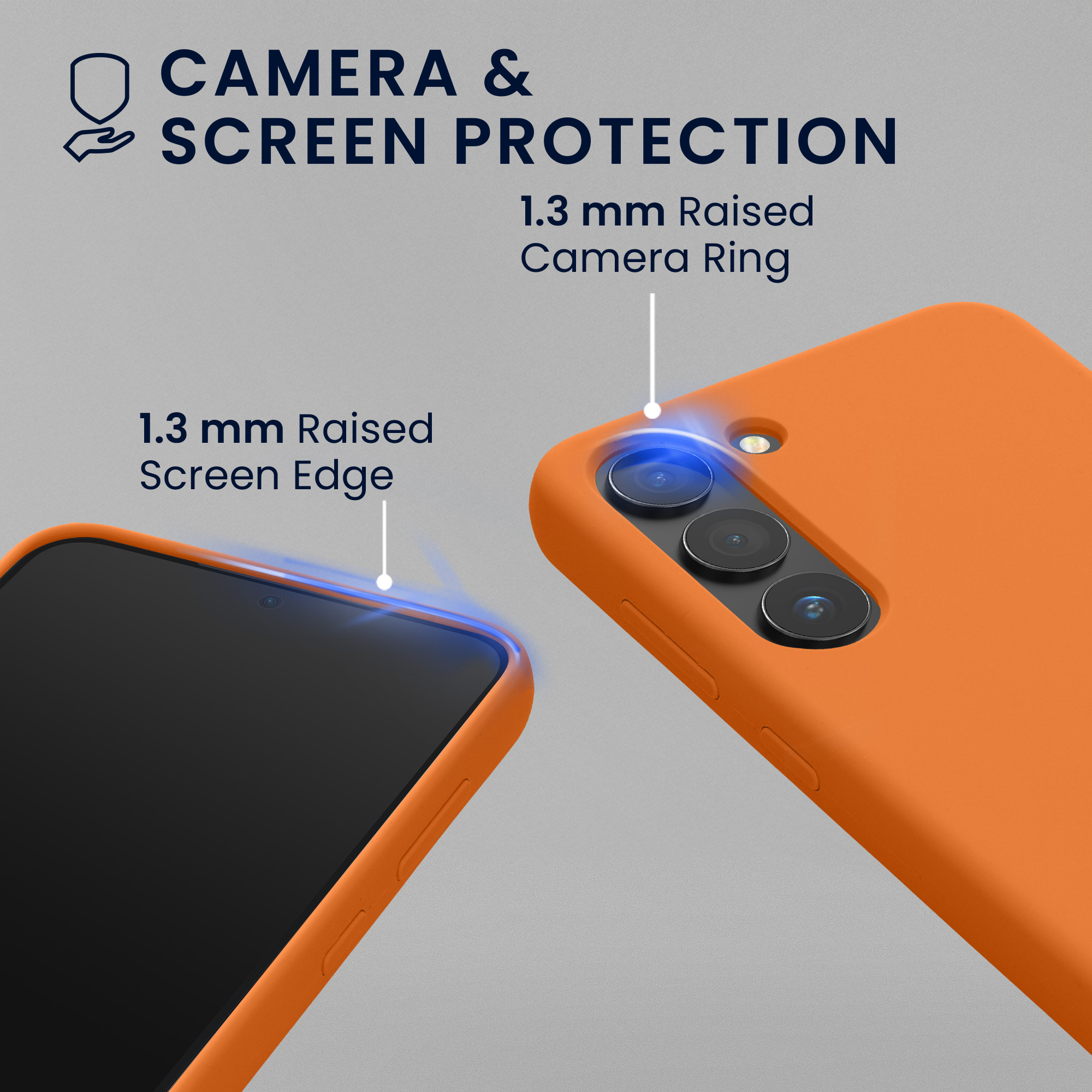 Pouzdro pro Samsung Galaxy S23 se 2 tvrzenými ochrannými skly kwmobile - ovocná oranžová