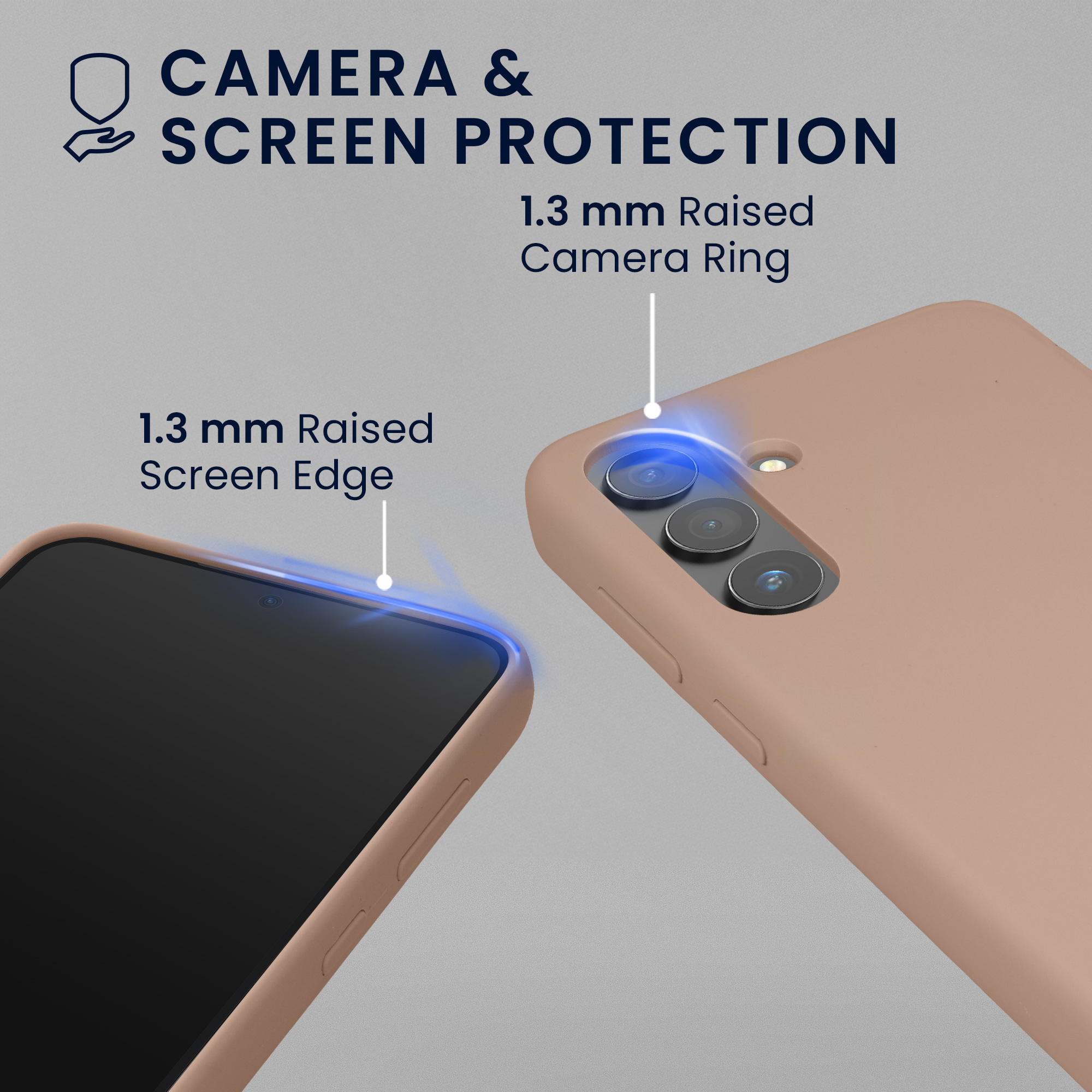 Pouzdro pro Samsung Galaxy S24 se 2 tvrzenými ochrannými skly kwmobile - matná starorůžová
