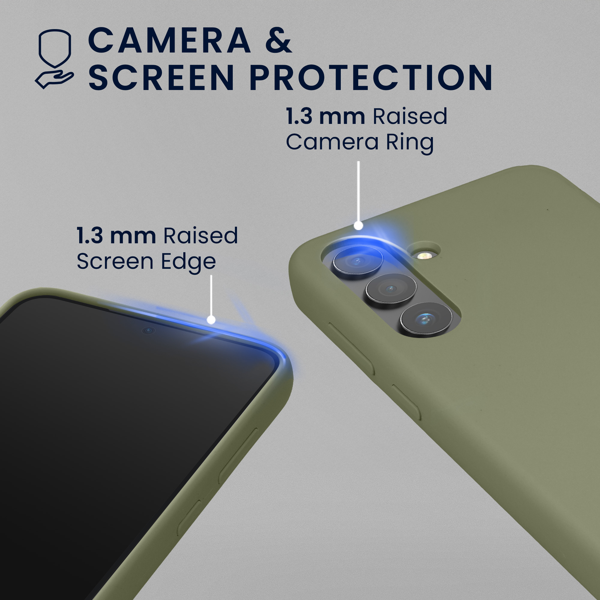 Pouzdro pro Samsung Galaxy S24 se 2 tvrzenými ochrannými skly kwmobile - šedozelená