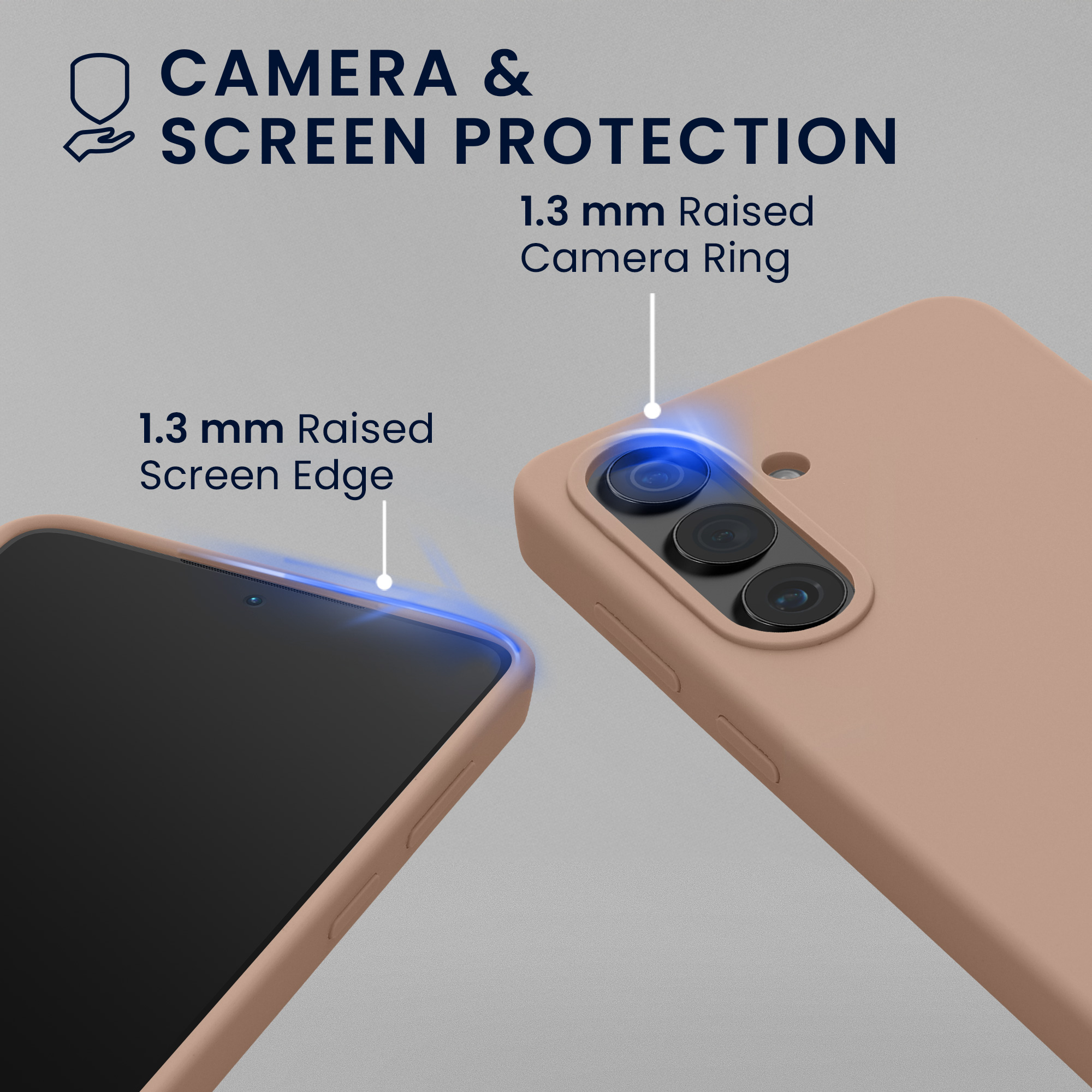 Pouzdro pro Samsung Galaxy S26 se 2 tvrzenými ochrannými skly kwmobile - matná starorůžová