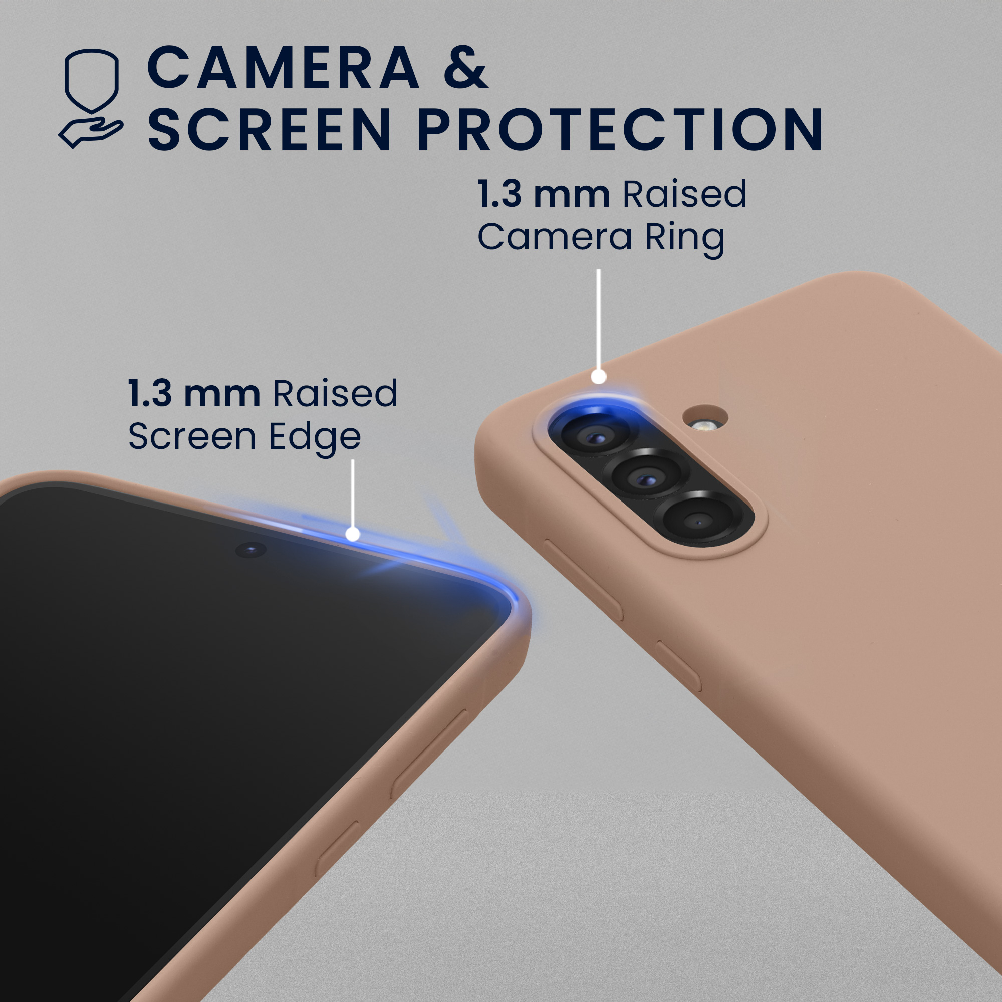 Pouzdro pro Samsung Galaxy A56 5G se 2 tvrzenými ochrannými skly kwmobile - matná starorůžová