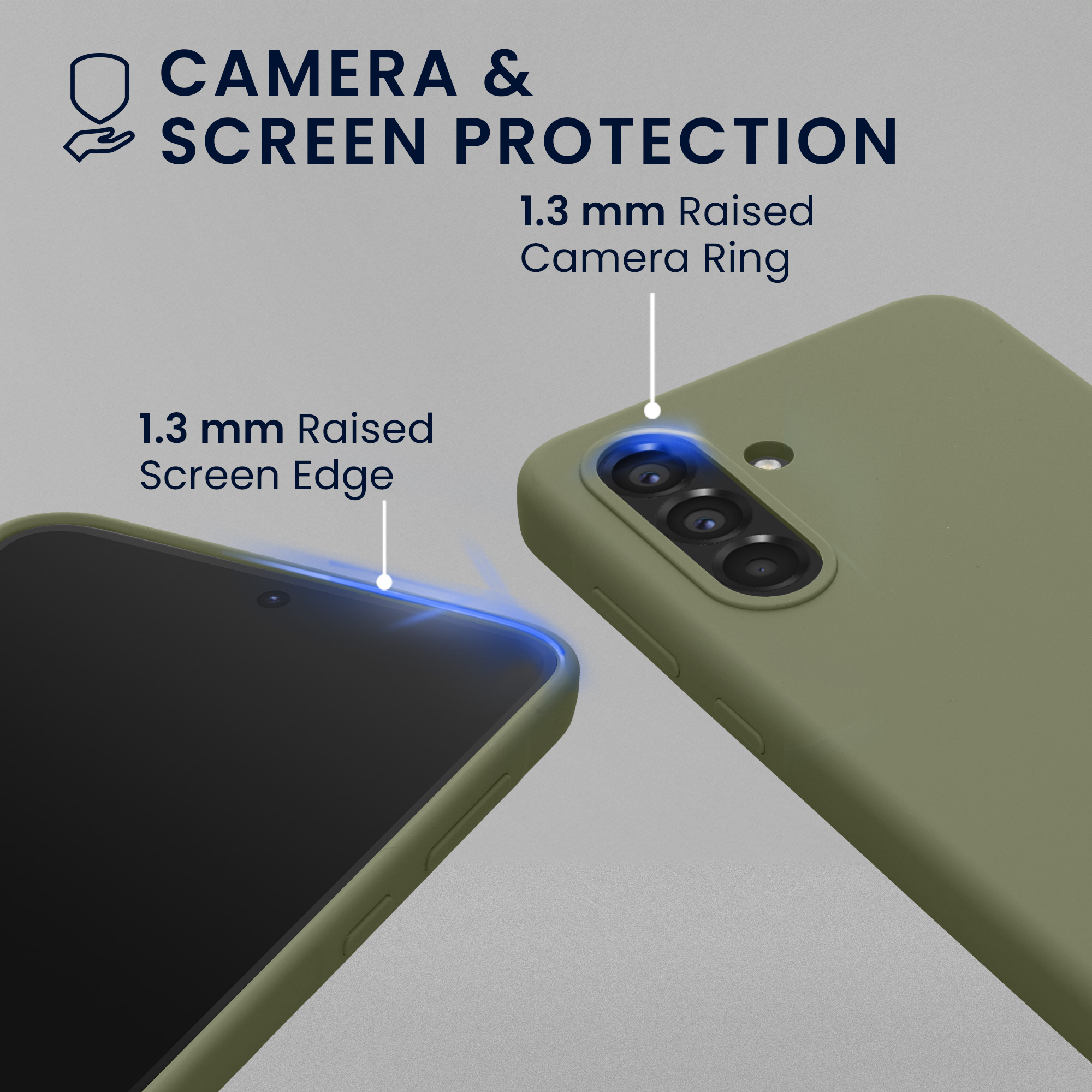 Pouzdro pro Samsung Galaxy A56 5G se 2 tvrzenými ochrannými skly kwmobile - šedozelená