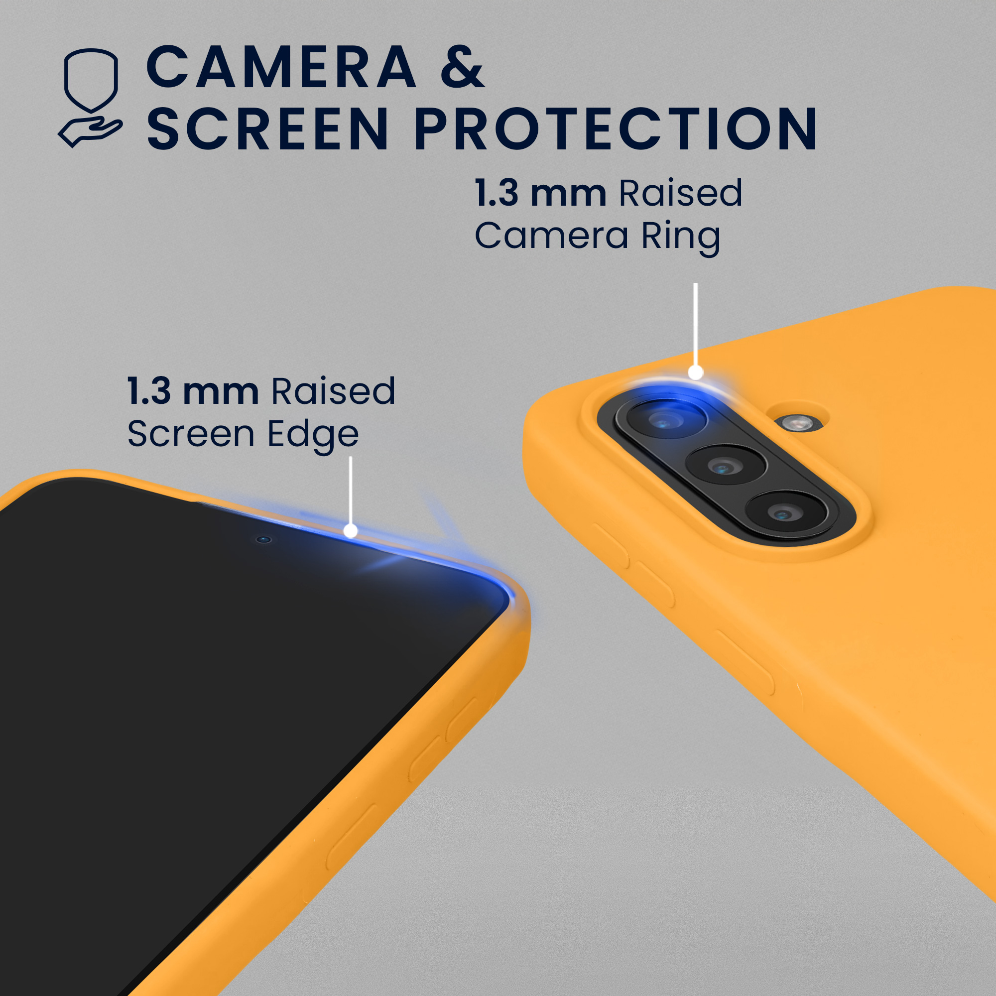 Kryt se silikonovým povrchem pro Samsung Galaxy A57 5G + 2 tvrzená ochranná skla na displej kwmobile ‑ ovocná oranžová