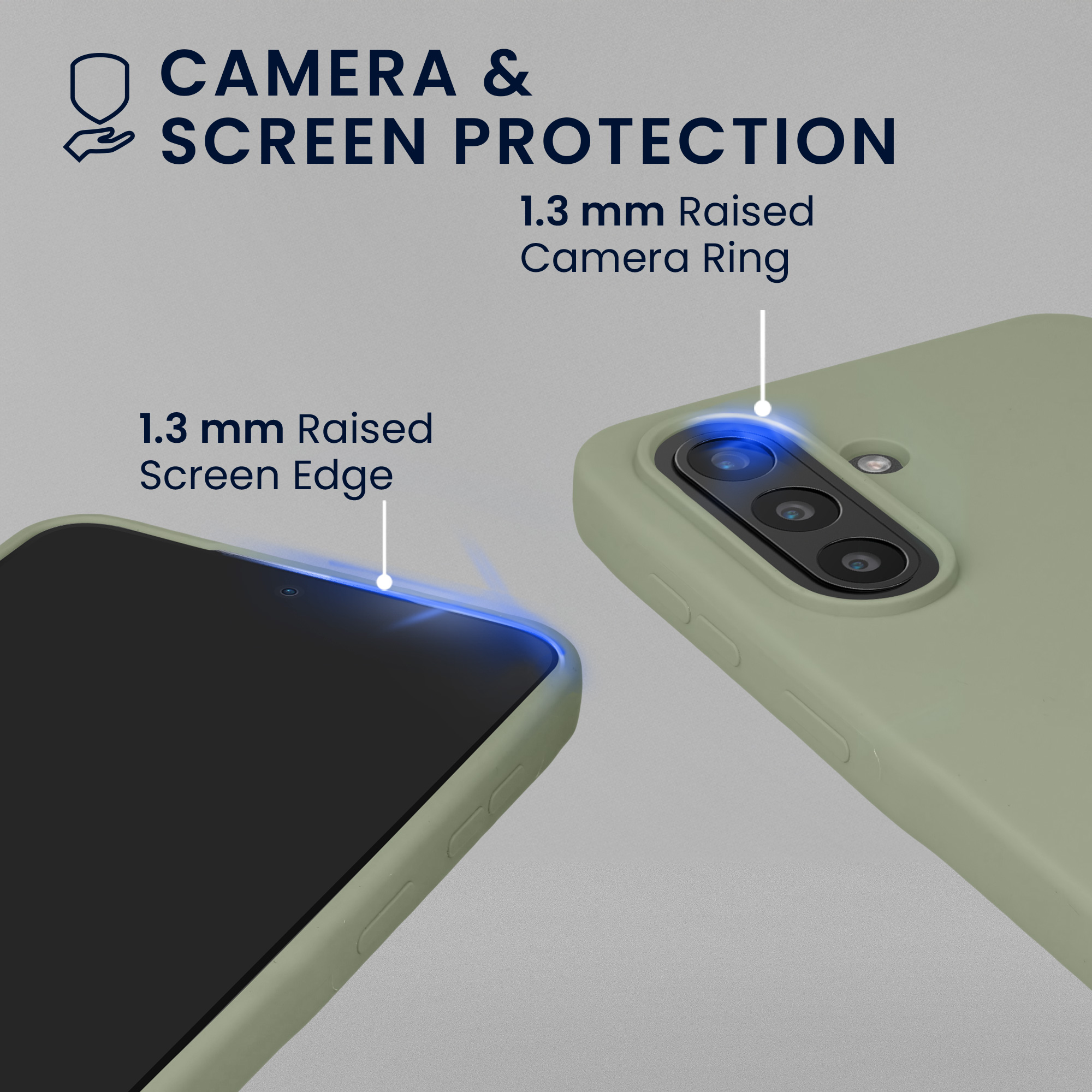 Kryt pro Samsung Galaxy A57 5G + 2 tvrzená ochranná skla na displej kwmobile ‑ šedozelená