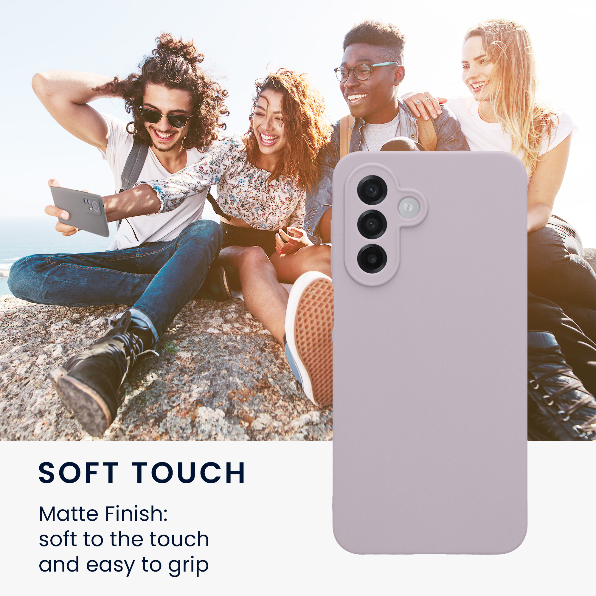 Kryt na mobil Samsung Galaxy A18 4G / 5G, tenký - kwmobile, levandulový