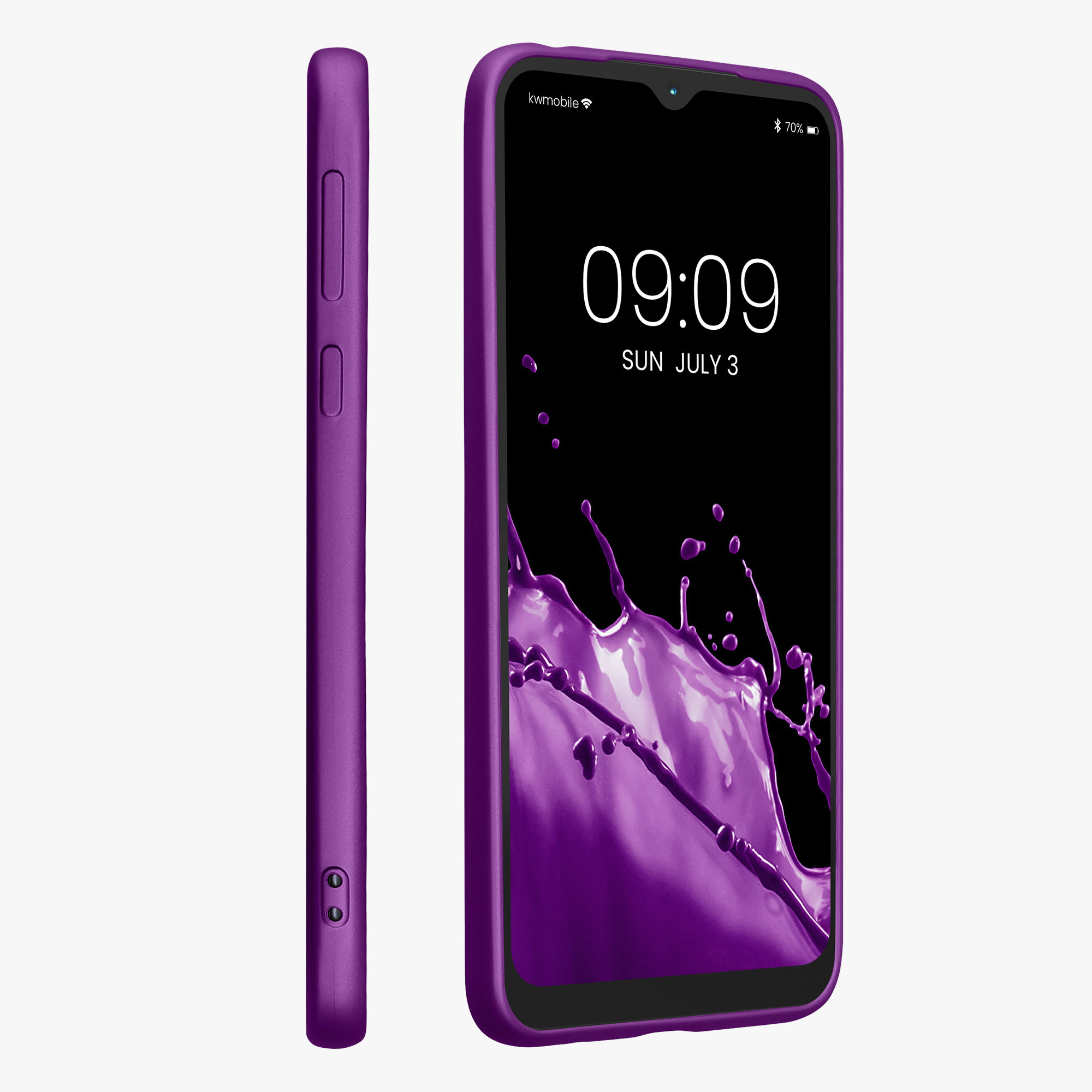 Silikonový kryt kwmobile pro Motorola Moto E13 - Metalická fialová
