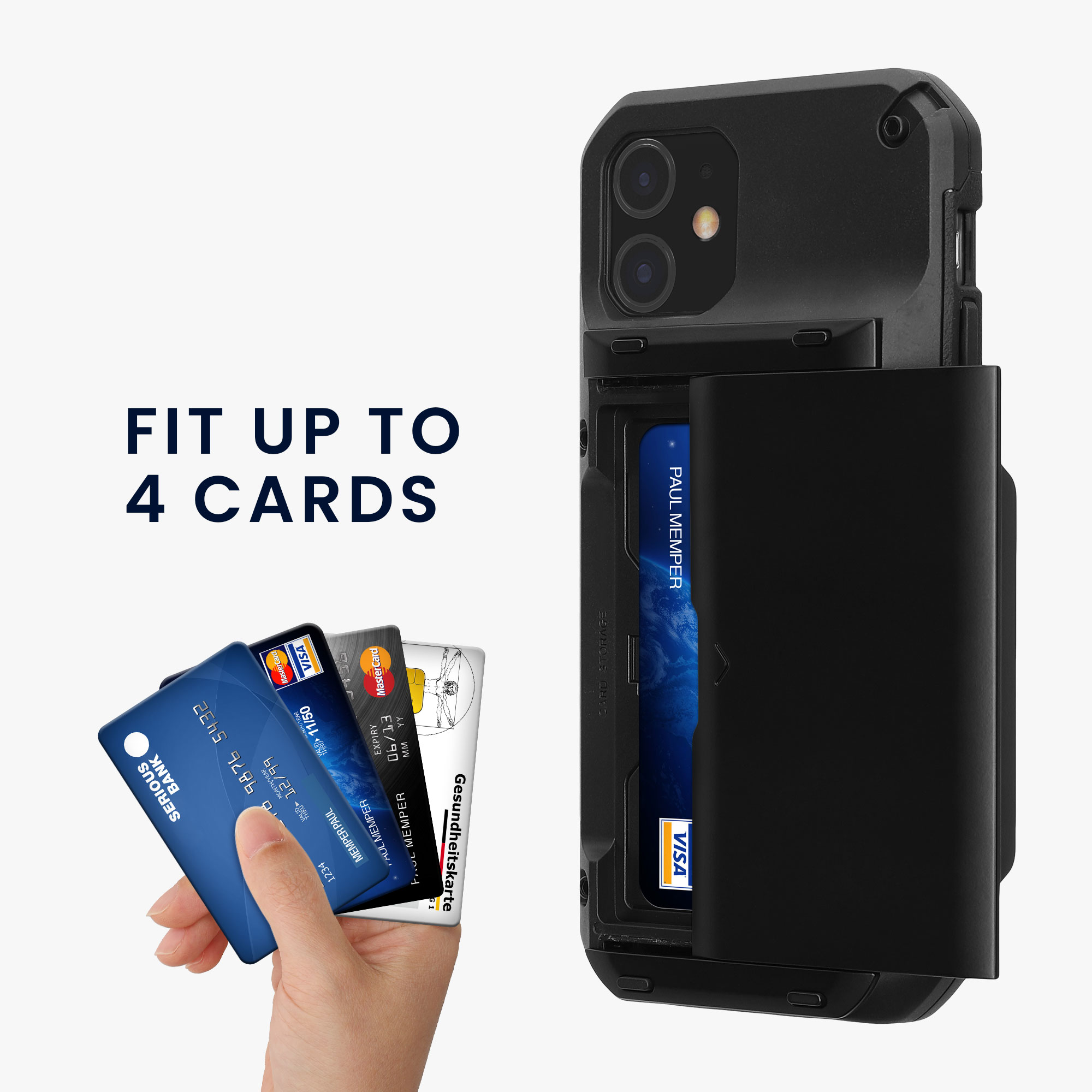 Kryt na mobil kwmobile iPhone 11 Case - karta, černá
