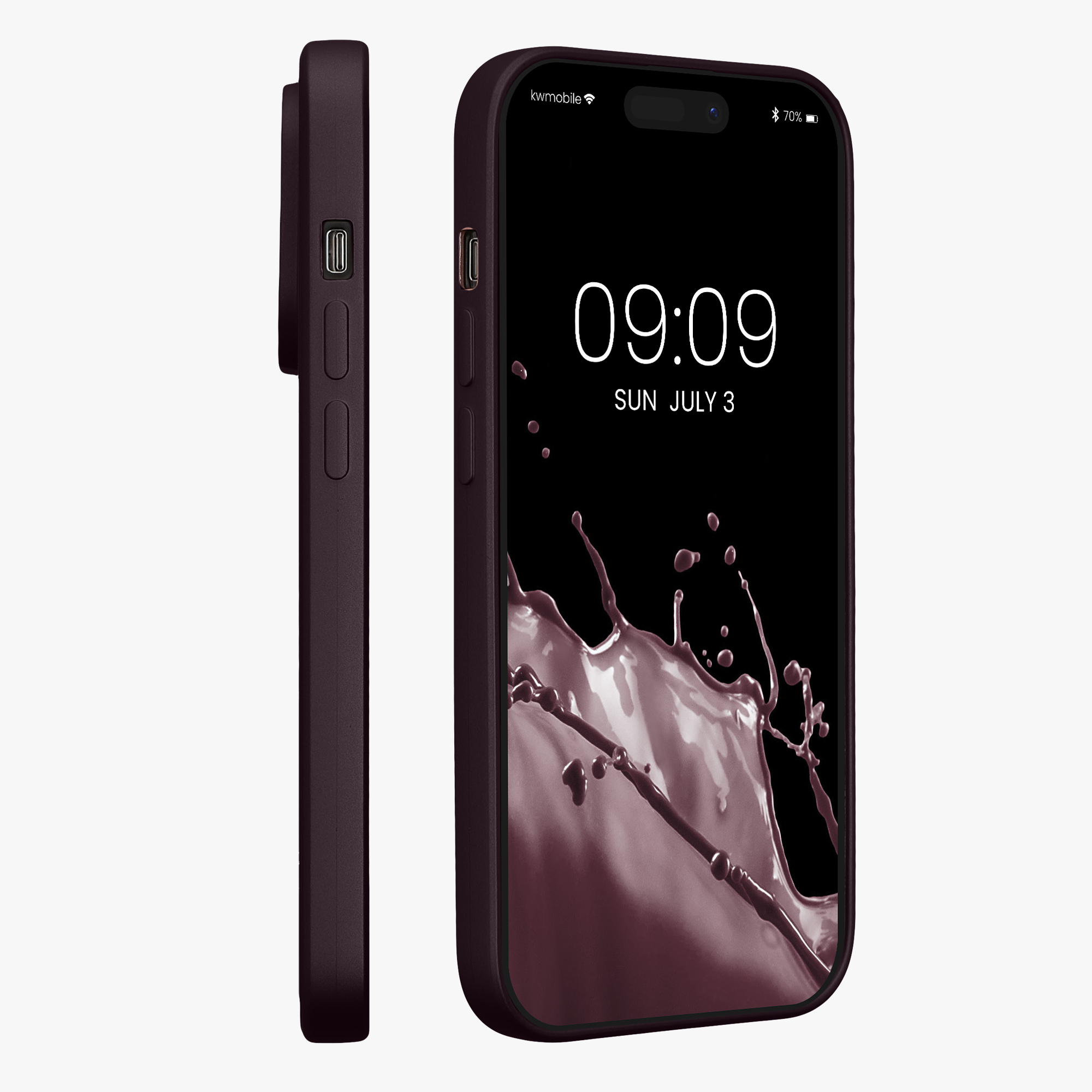 Kryt kwmobile slim iPhone 14 Pro Metallic Berry