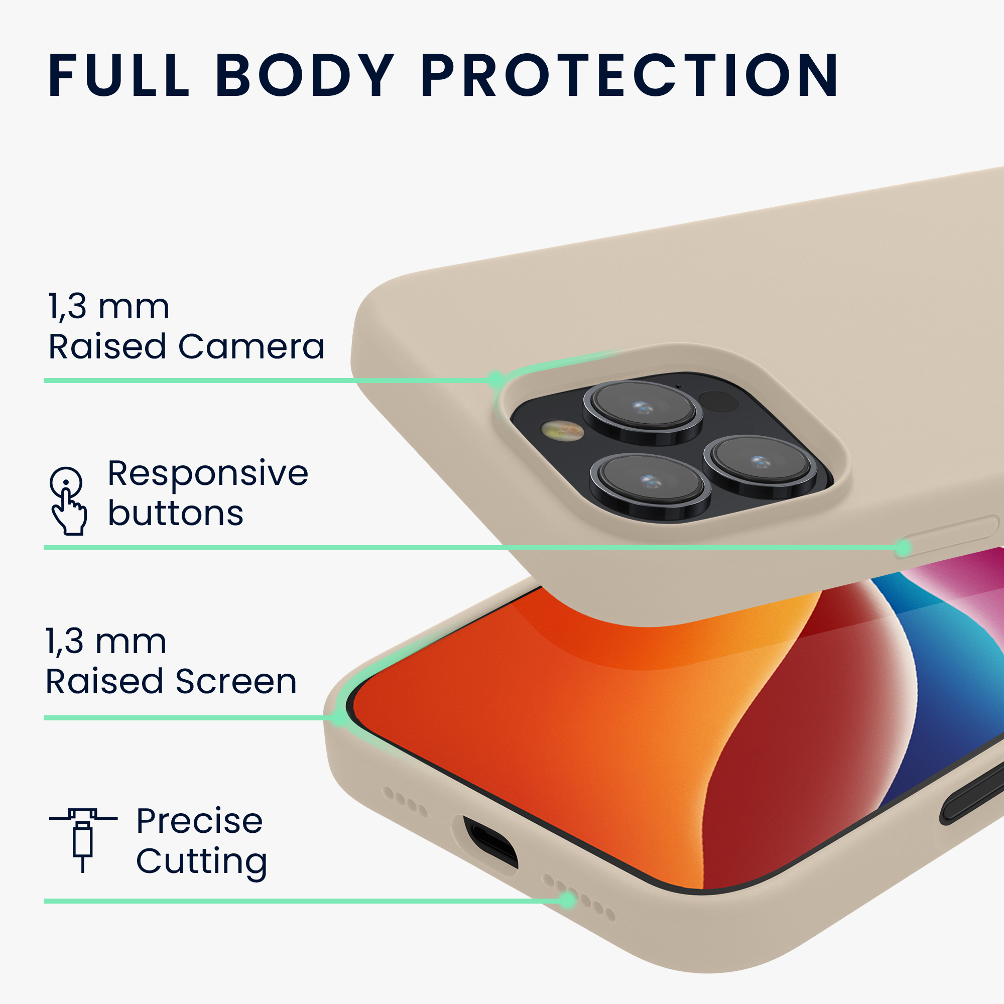 Silikonový kryt na mobil Apple iPhone 16 Pro kwmobile - Cream