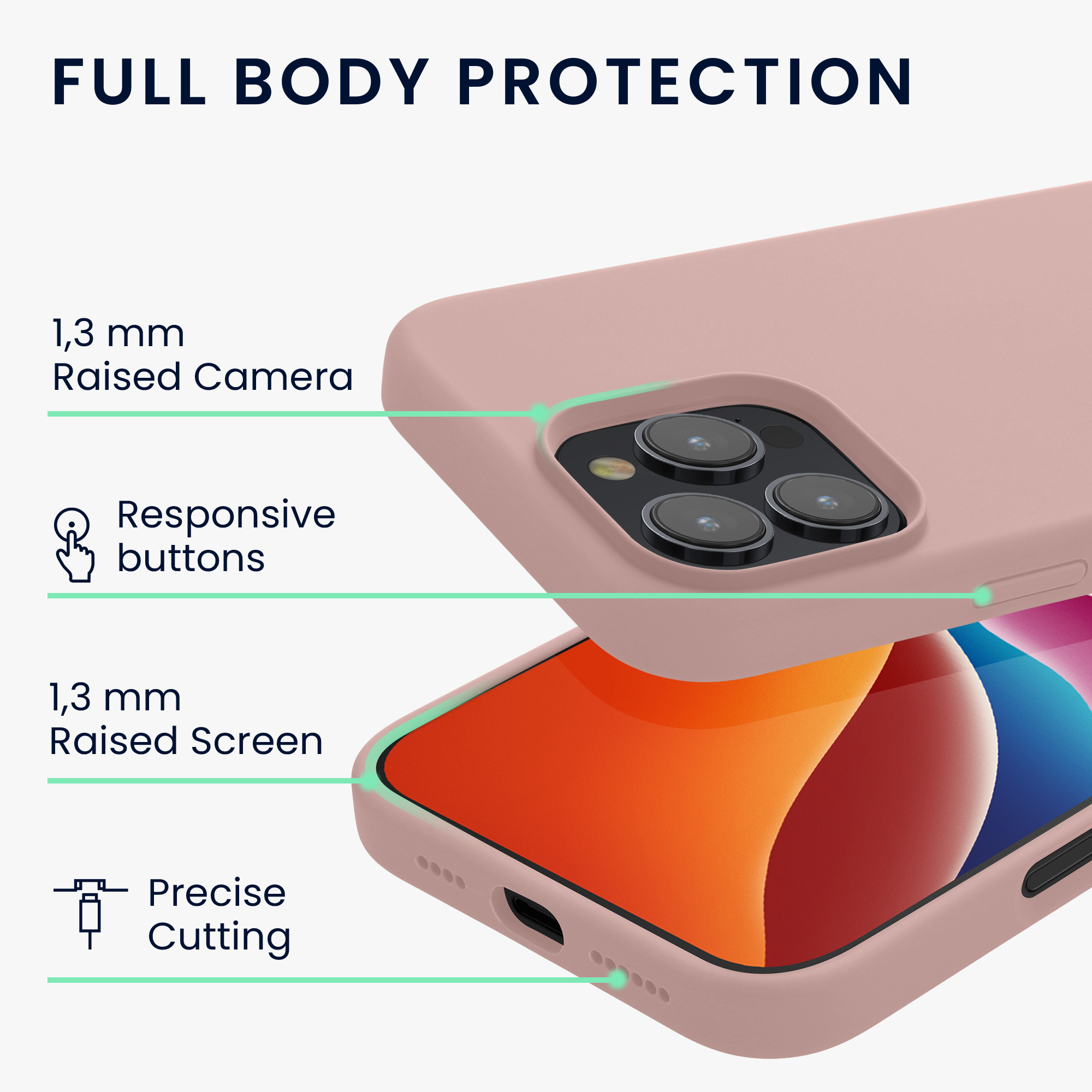 Silikonový kryt na mobil Apple iPhone 16 Pro kwmobile - růžová
