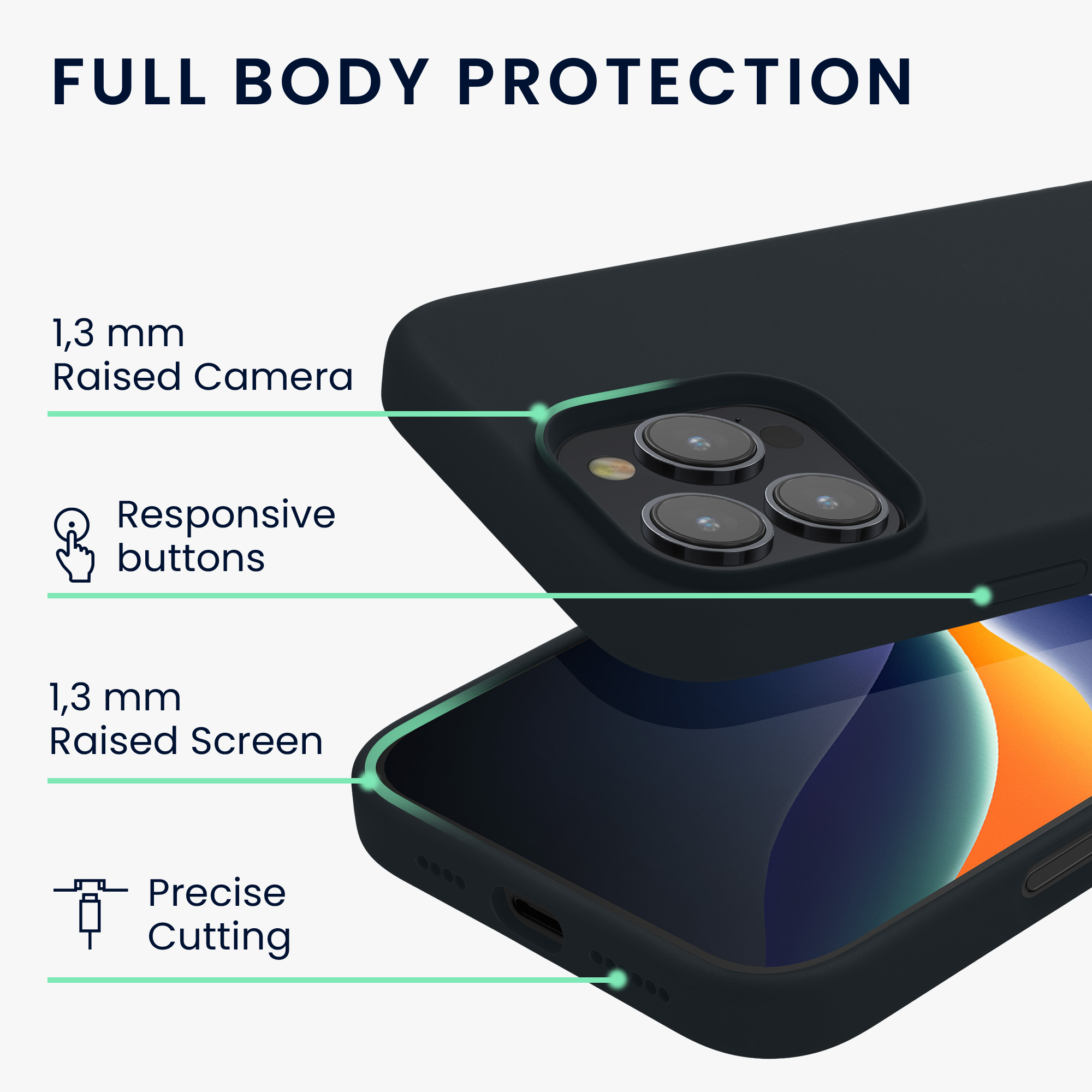 Silikonový kryt na mobil Apple iPhone 16 Pro kwmobile - modrá