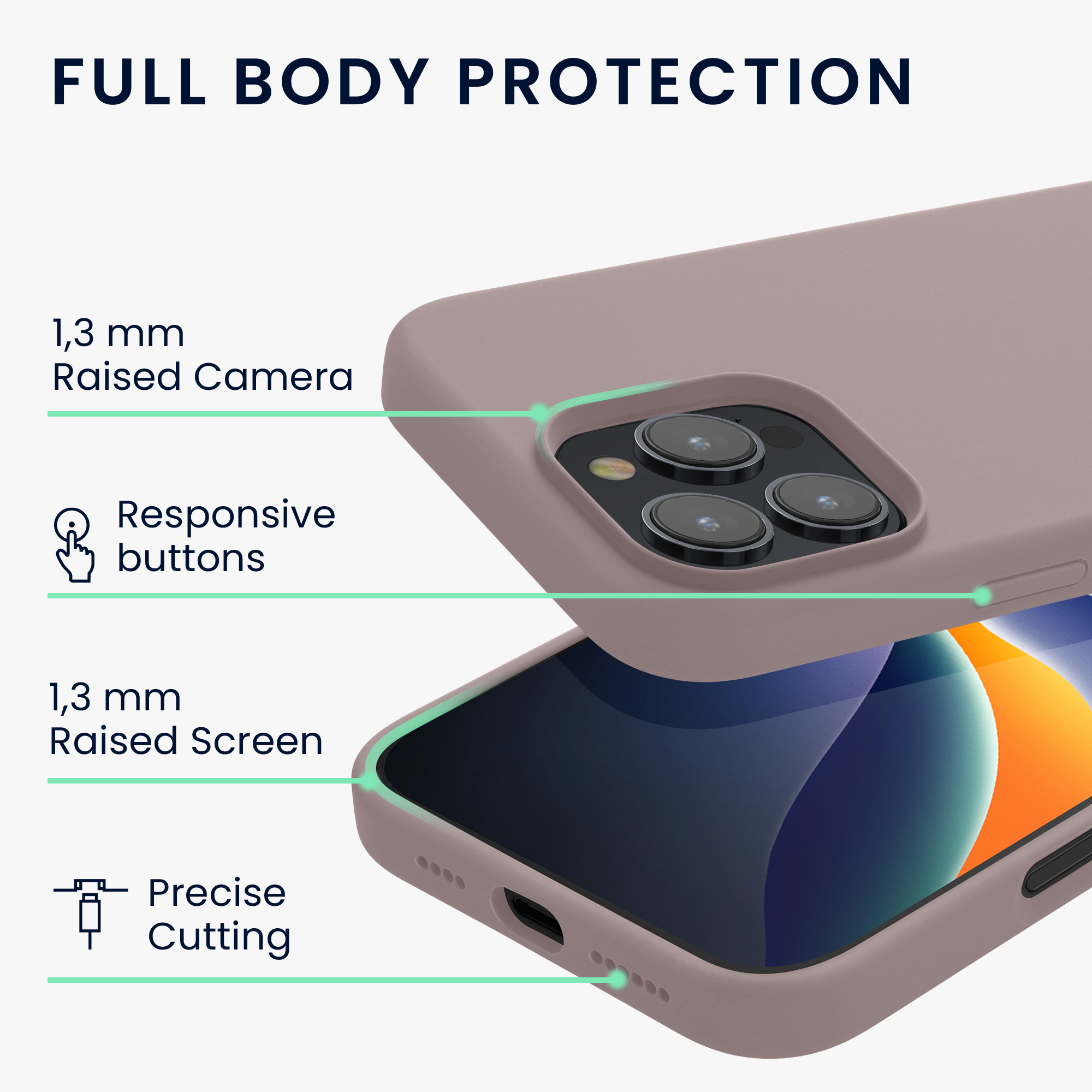 Silikonový kryt na mobil Apple iPhone 16 Pro kwmobile - fialová
