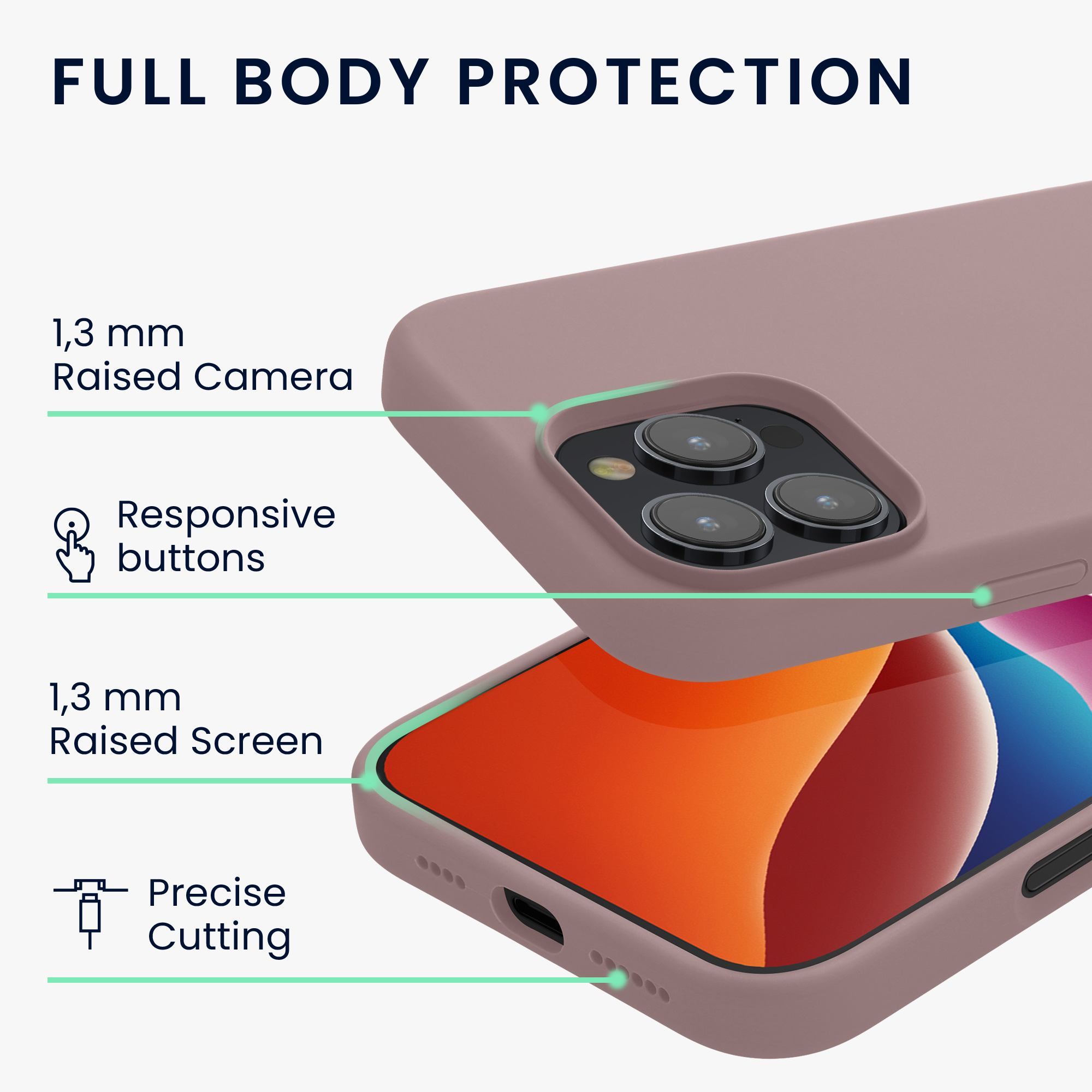 Pouzdro pro Apple iPhone 16 Pro kwmobile silikonové - světle lila