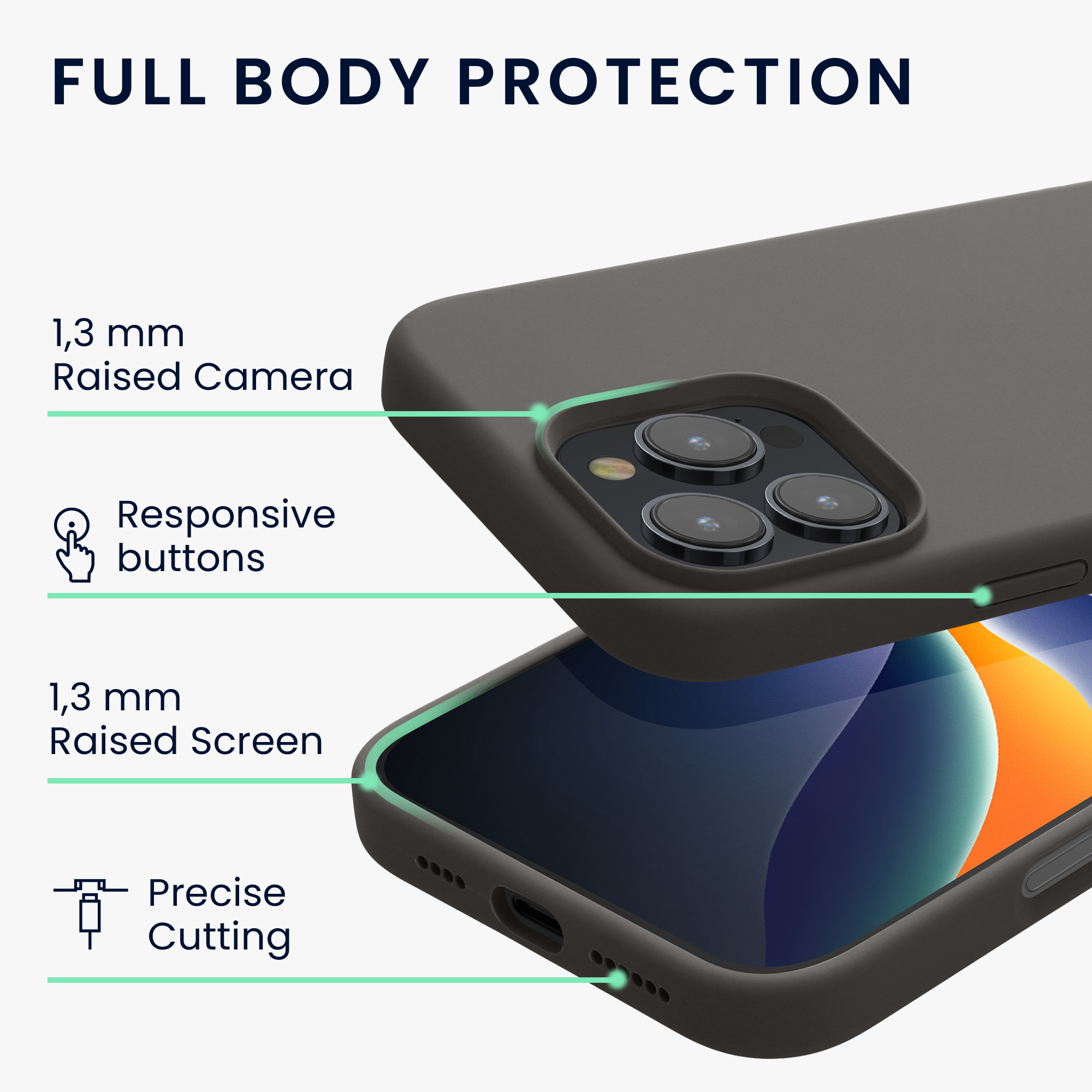 Silikonový kryt na mobil Apple iPhone 16 Pro Max kwmobile - Stone Dust