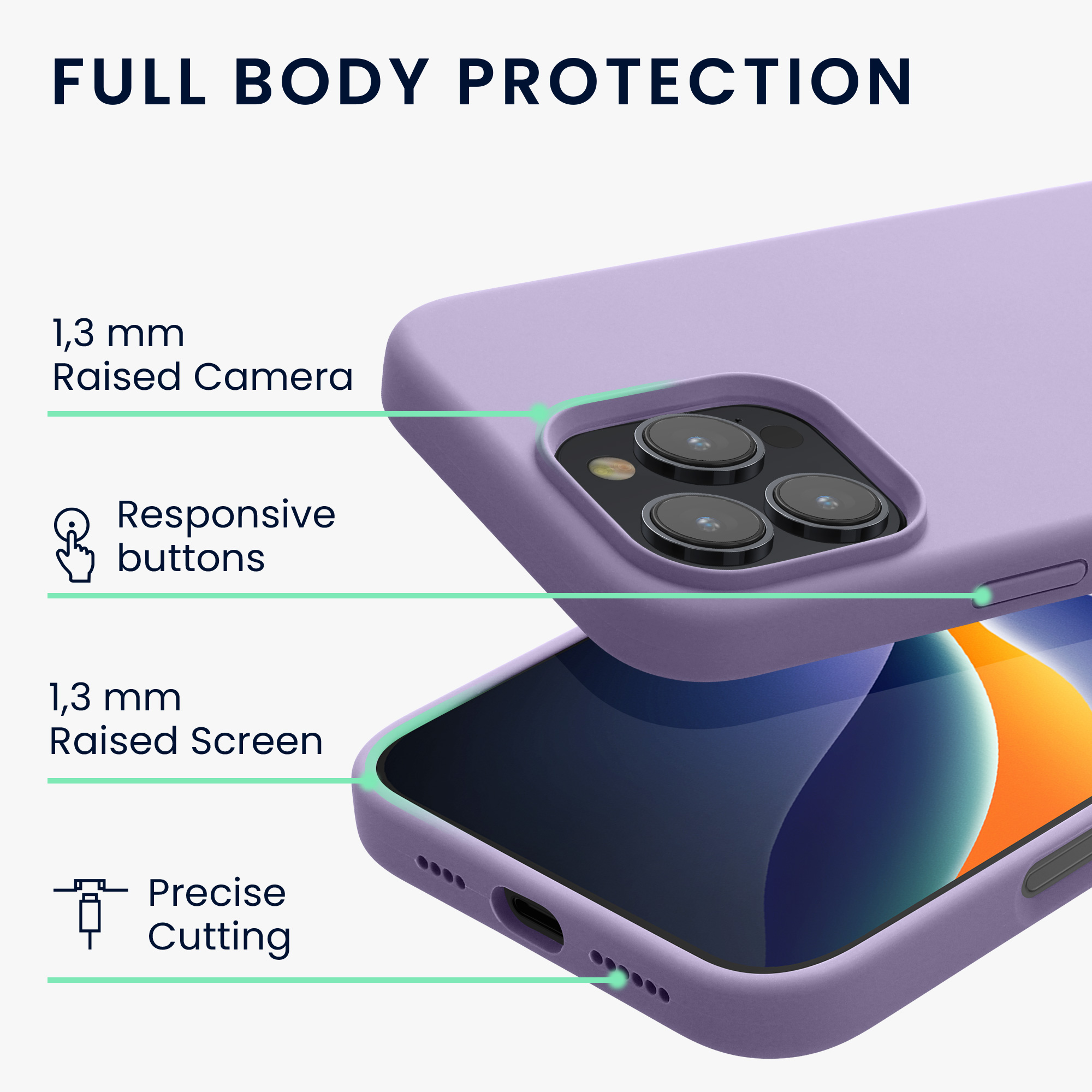 Silikonový kryt na mobil Apple iPhone 16 Pro Max kwmobile - levandulová