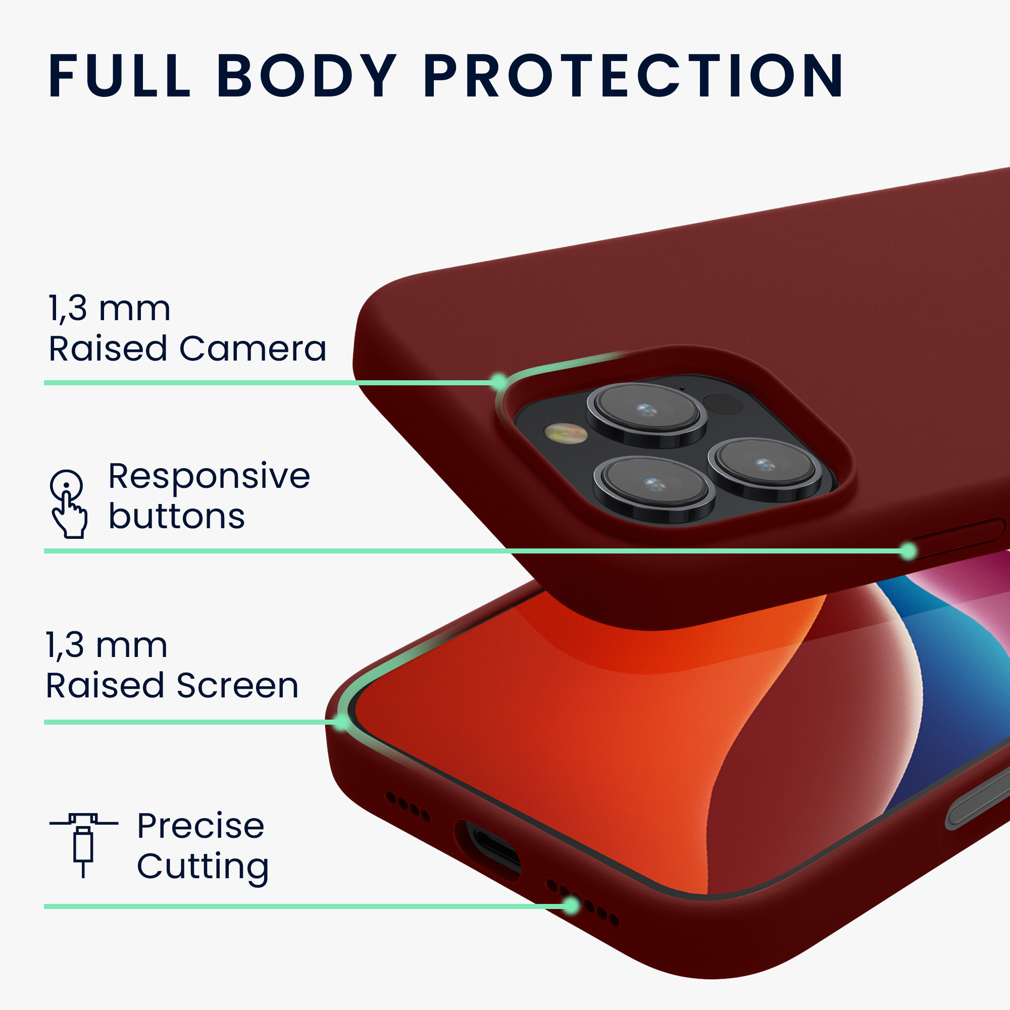 Silikonový kryt na mobil Apple iPhone 16 Pro Max kwmobile - červená