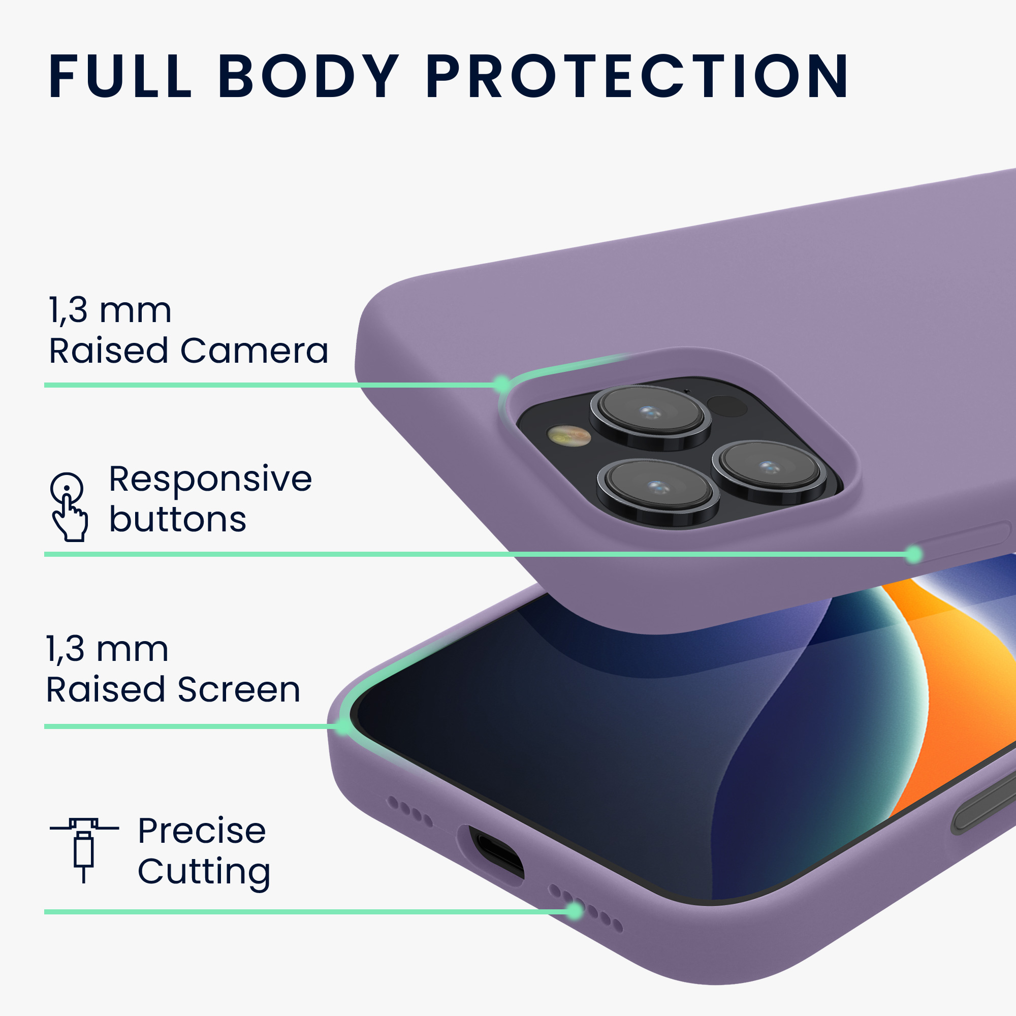 Silikonový kryt na mobil Apple iPhone 16 Pro Max kwmobile - fialová