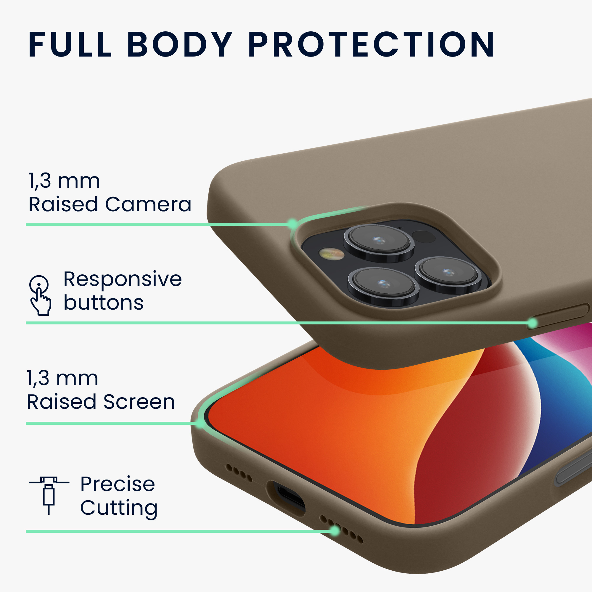 Silikonový kryt na mobil Apple iPhone 16 Pro Max kwmobile - taupe