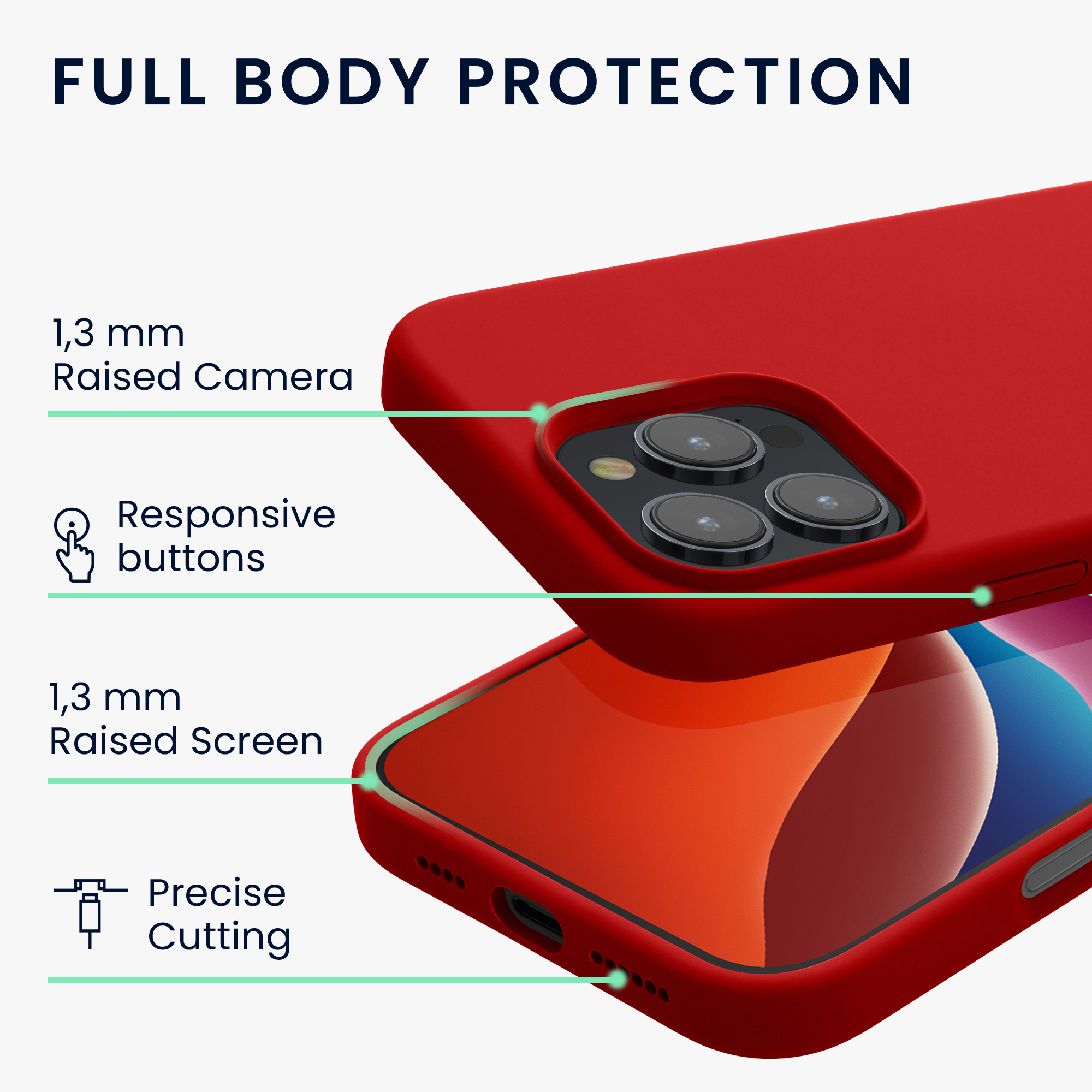 Silikonový kryt na mobil Apple iPhone 16 Pro Max kwmobile - červená