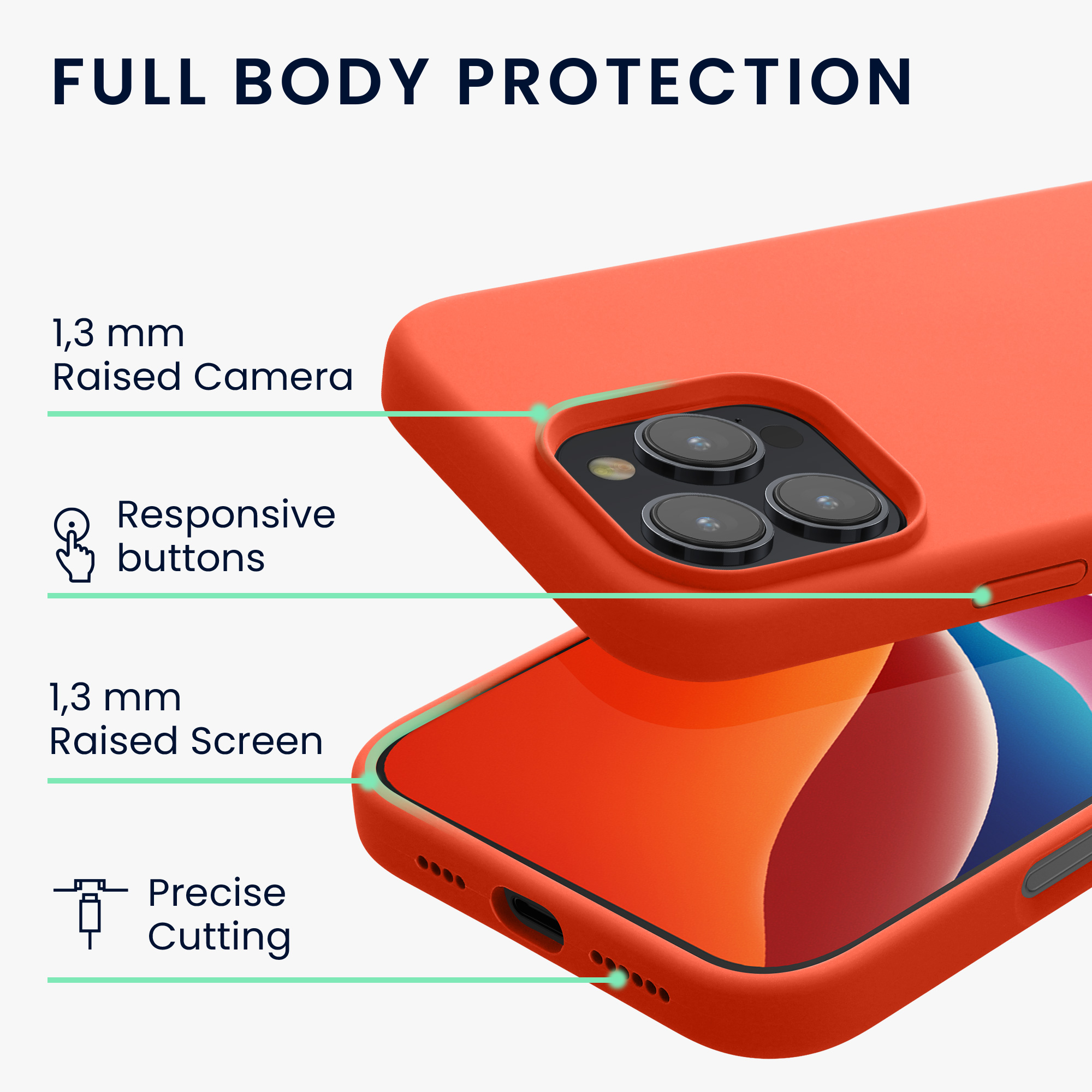 Silikonový kryt na mobil Apple iPhone 16 Pro Max kwmobile - korálová