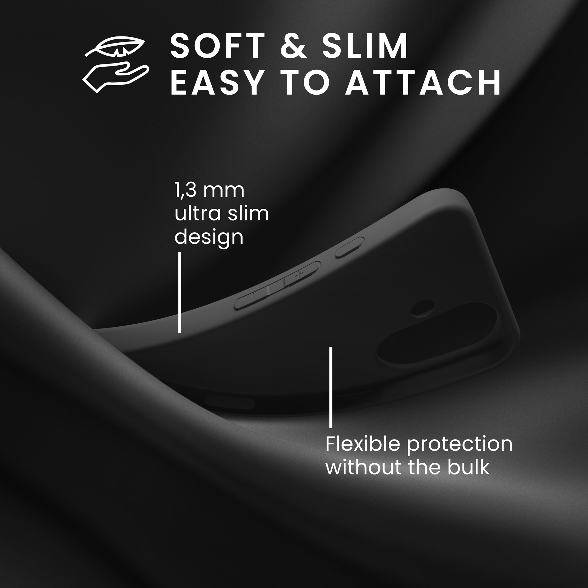 Silikonový kryt kwmobile pro iPhone 16 - matná černá