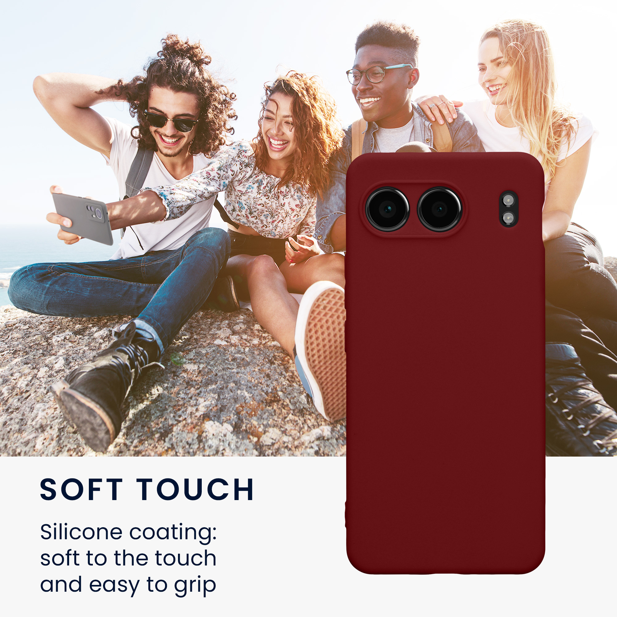 Kwmobile Silikonový kryt OnePlus Nord 4 5G tawny červená