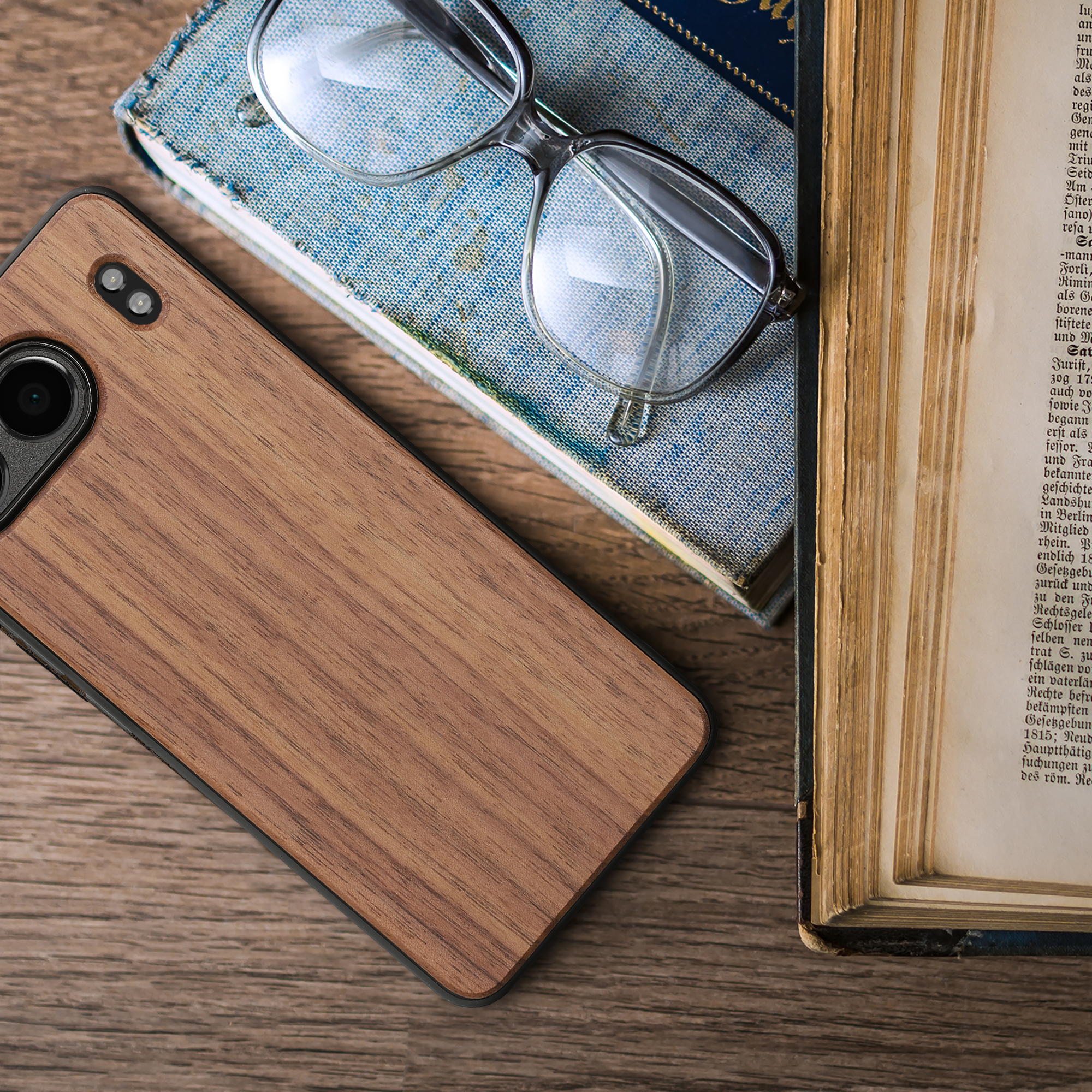 Kwmobile Dřevěný kryt OnePlus Nord 4 5G tmavě hnědá