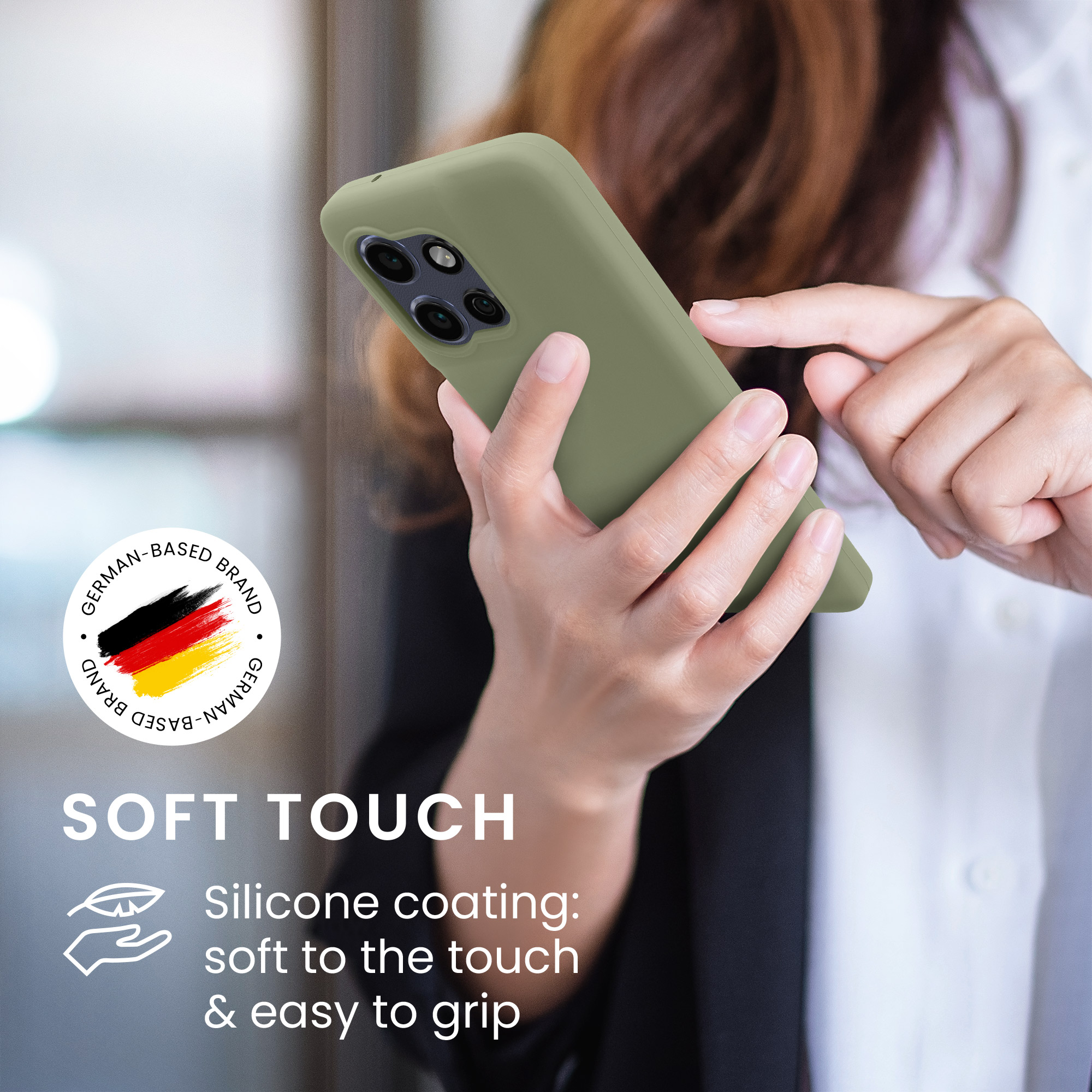 Kryt na mobil Motorola Edge 60 Neo / Edge 50 Neo / ThinkPhone 25 kwmobile TPU šedo-zelená