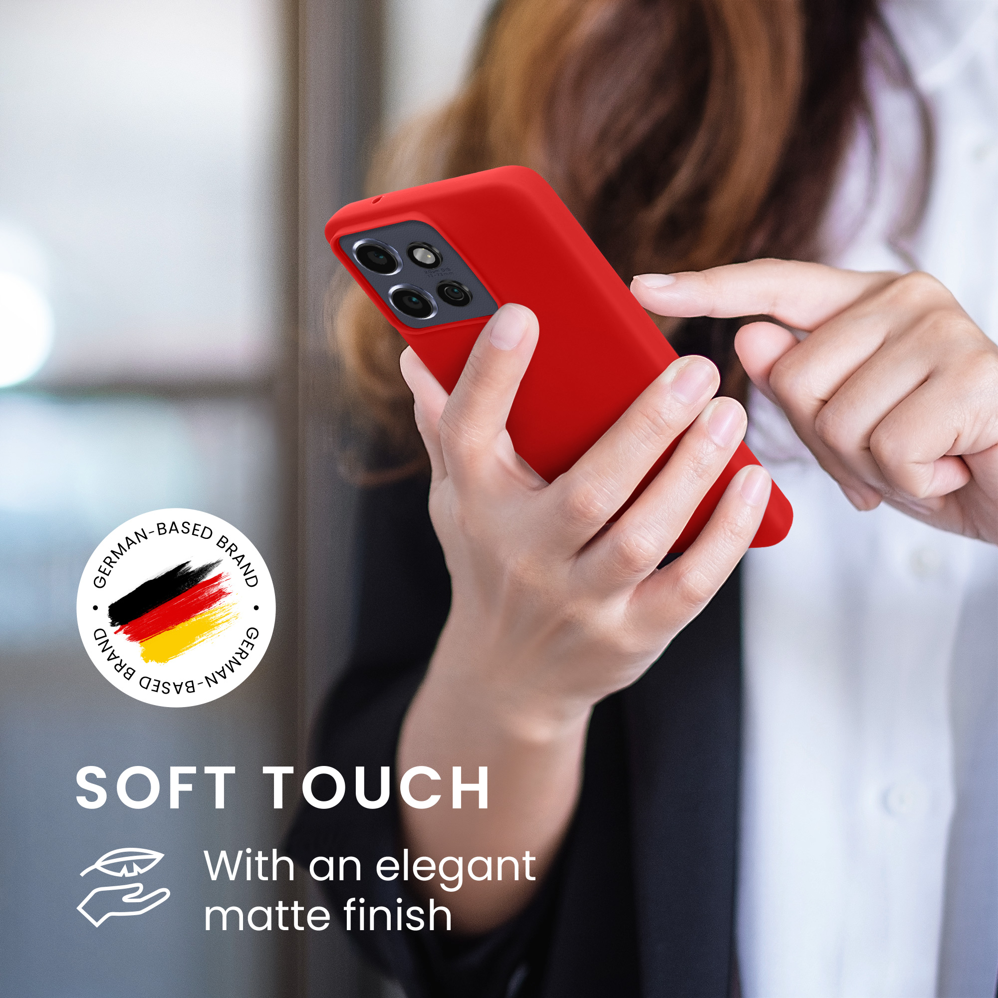 Kryt na mobil Motorola Edge 60 Neo / Edge 50 Neo / ThinkPhone 25 kwmobile TPU klasická červená