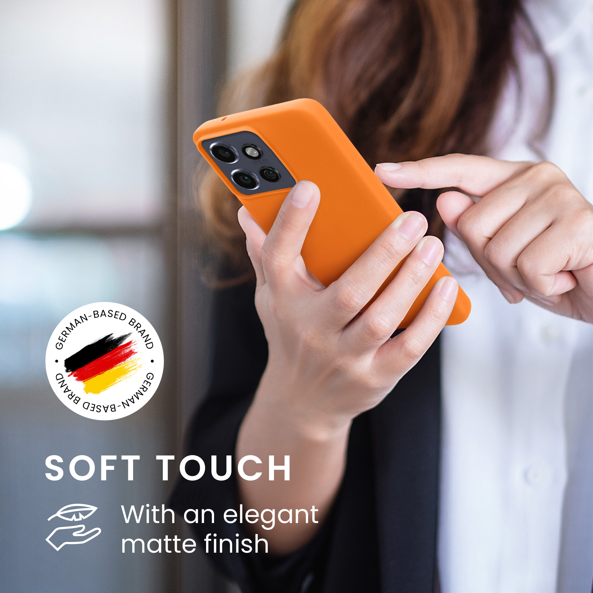 Kryt na mobil Motorola Edge 60 Neo / Edge 50 Neo / ThinkPhone 25 kwmobile TPU ovocná oranžová