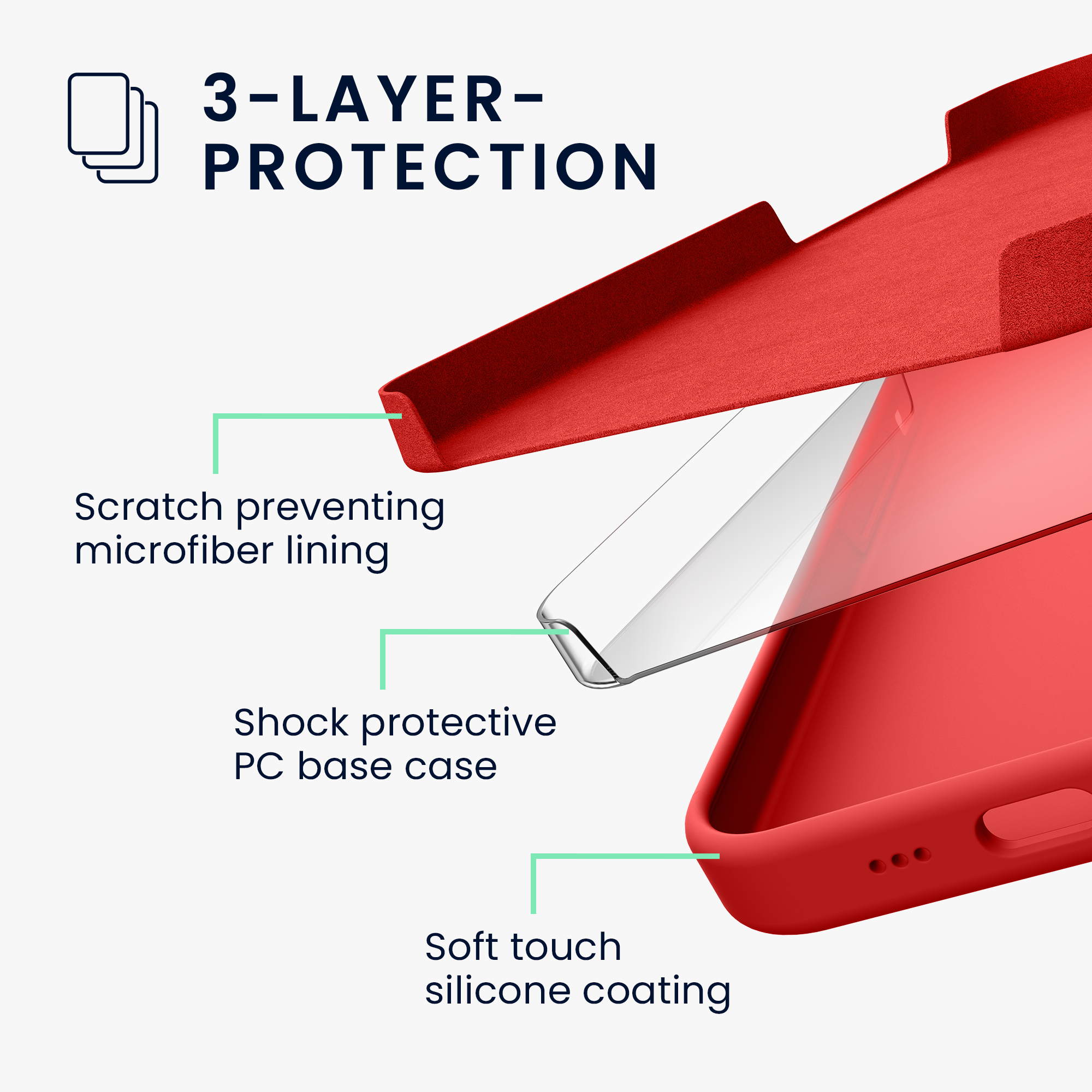 Pouzdro pro Apple iPhone 17e / iPhone 16e kwmobile silikonové - klasická červená