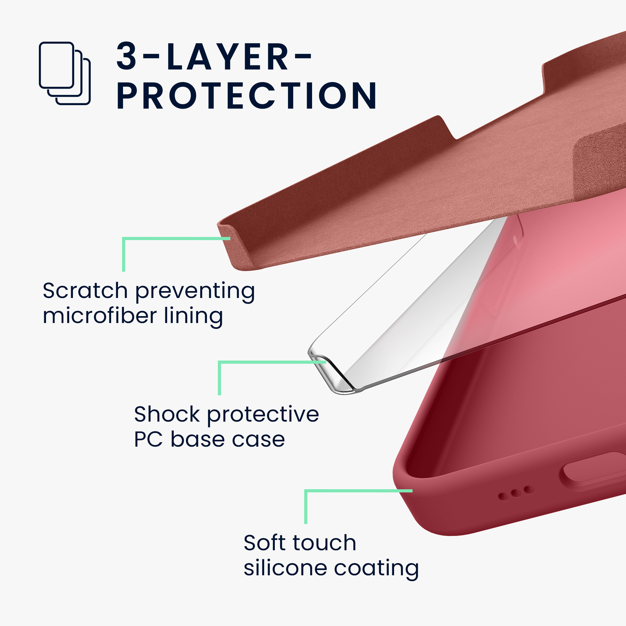 Silikonový kryt Kwmobile pro iPhone 17e / 16e - wireless charging dark rose
