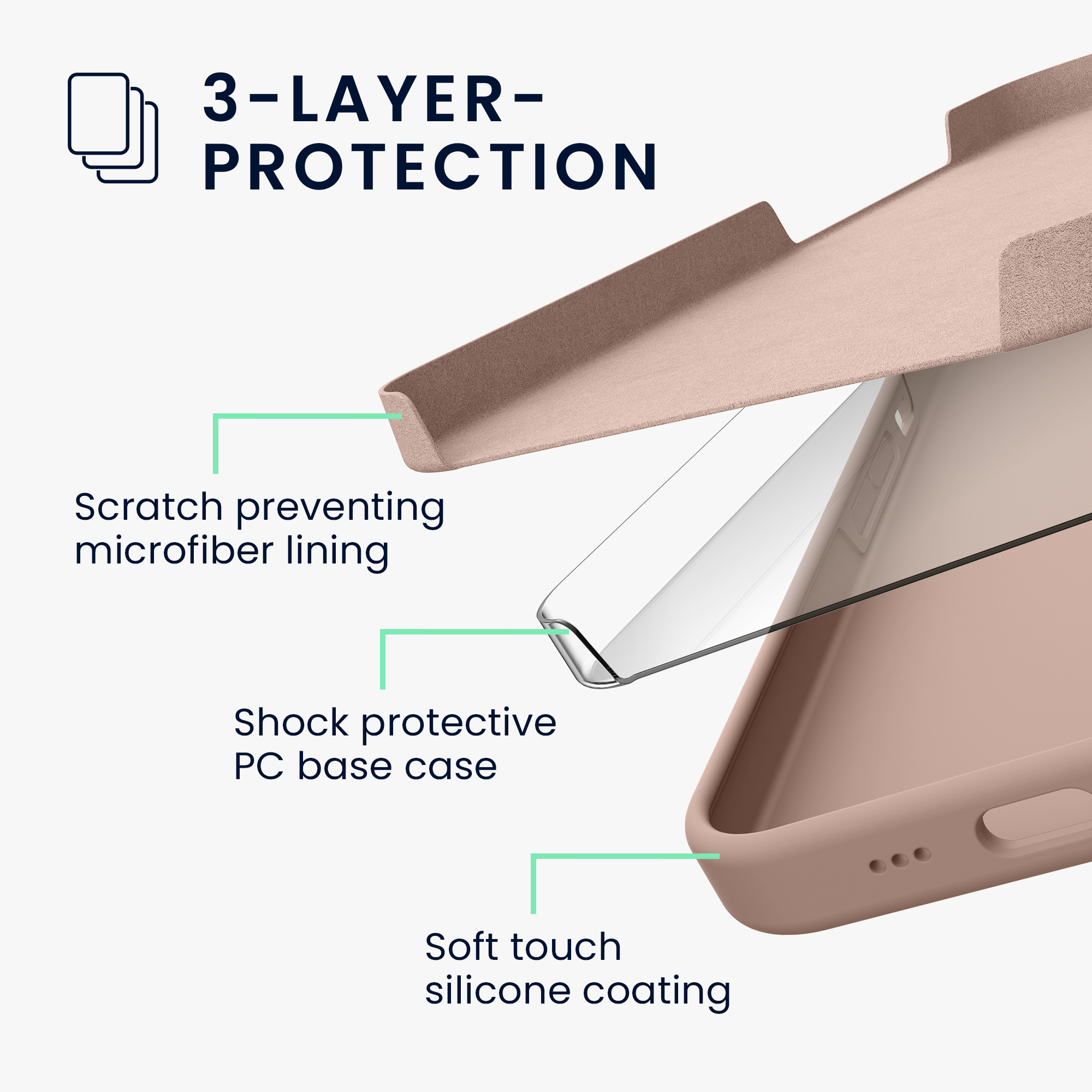 Silikonový kryt kwmobile pro Apple iPhone 17e / iPhone 16e - růžová