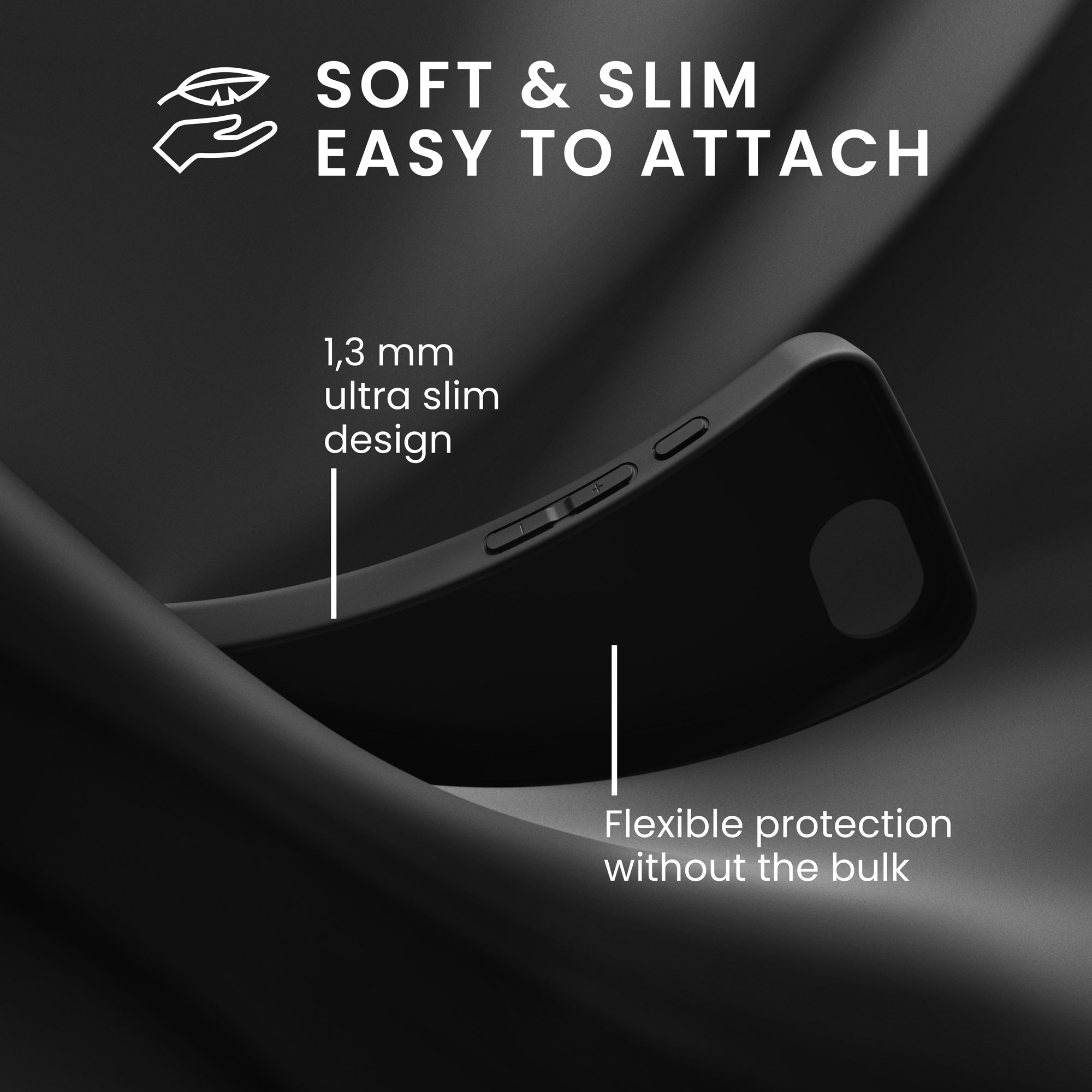 Silikonový kryt Kwmobile pro iPhone 17e / 16e - černá matná
