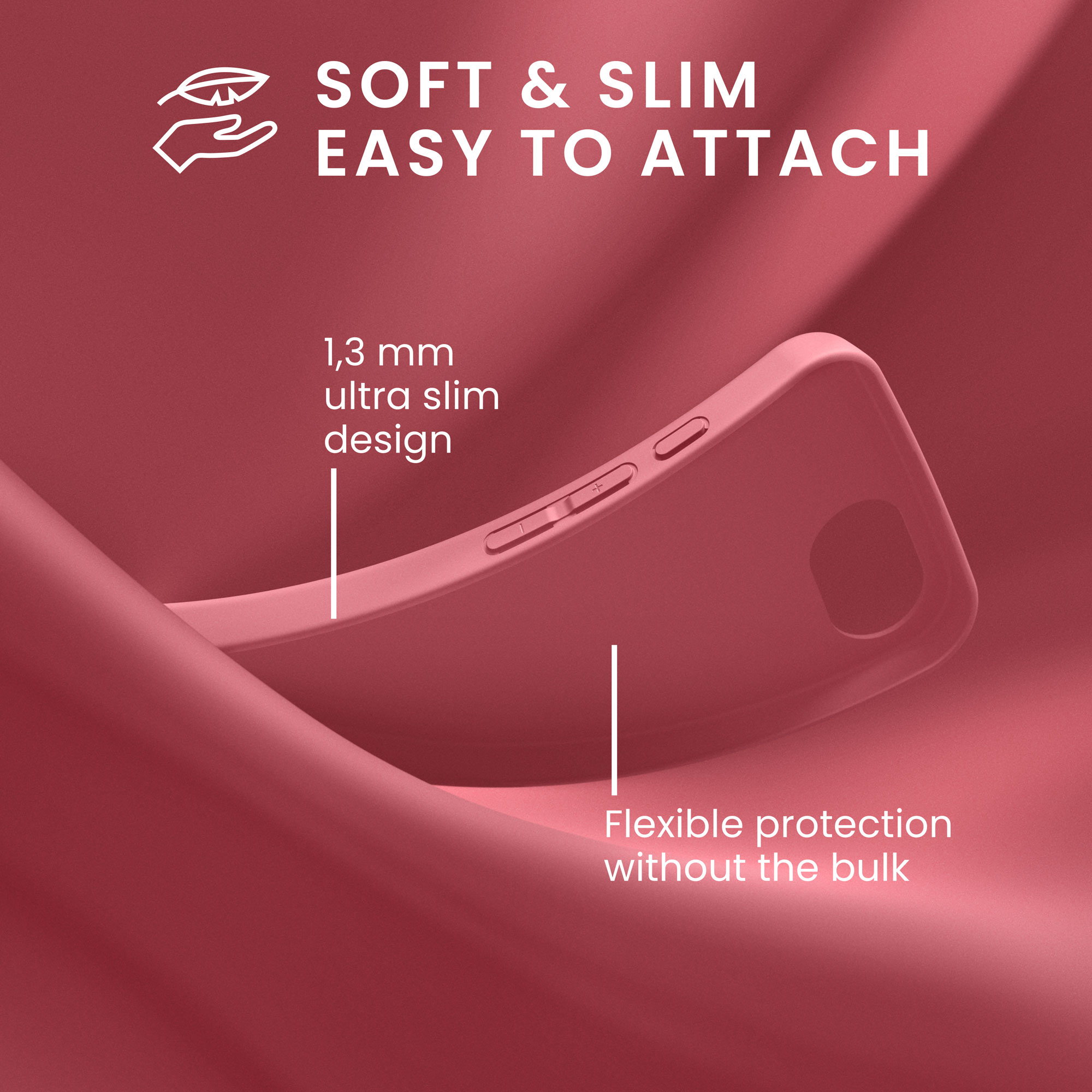 Silikonový kryt Kwmobile pro iPhone 17e / 16e - tmavě růžová