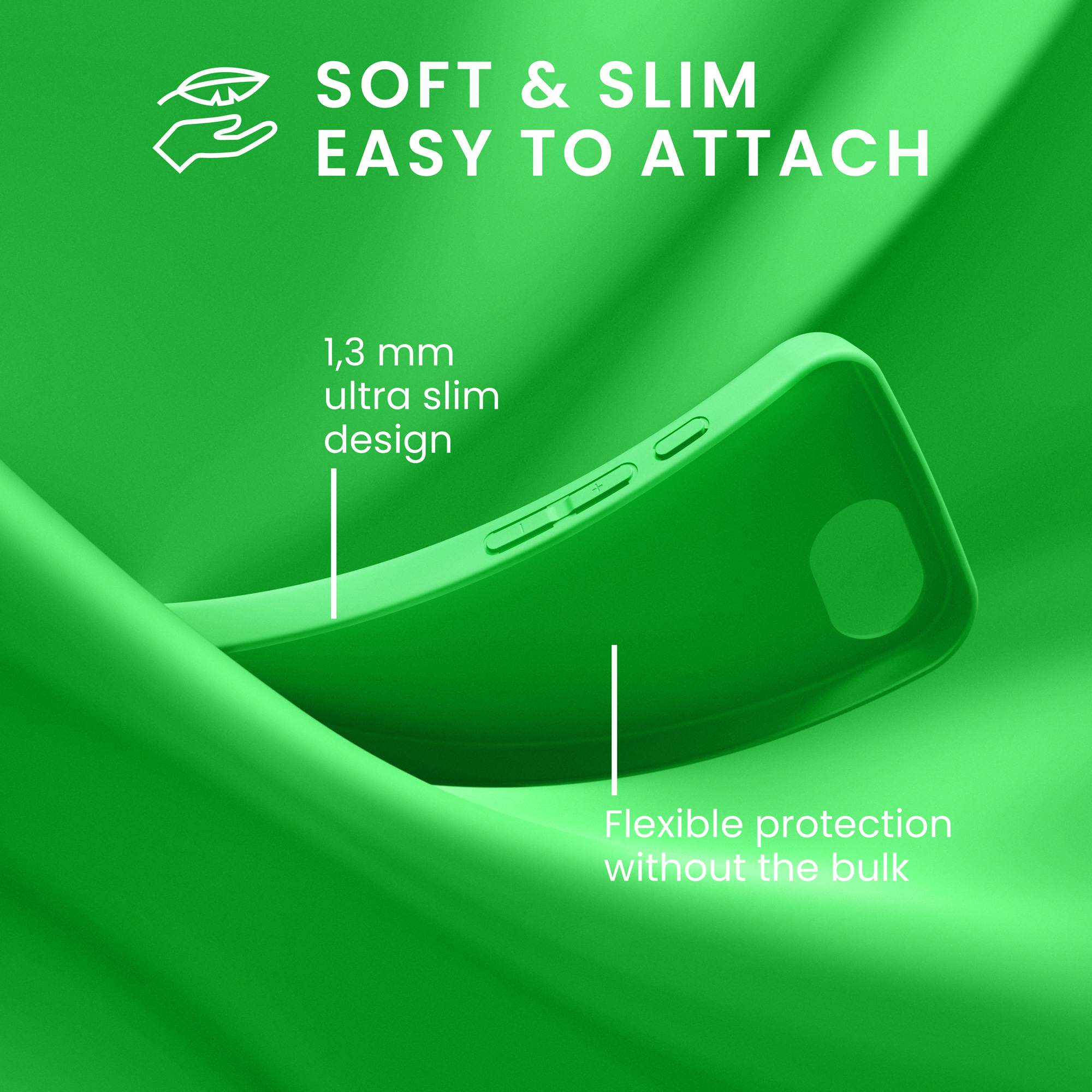 Silikonový kryt Kwmobile pro iPhone 17e / 16e - neonově zelená