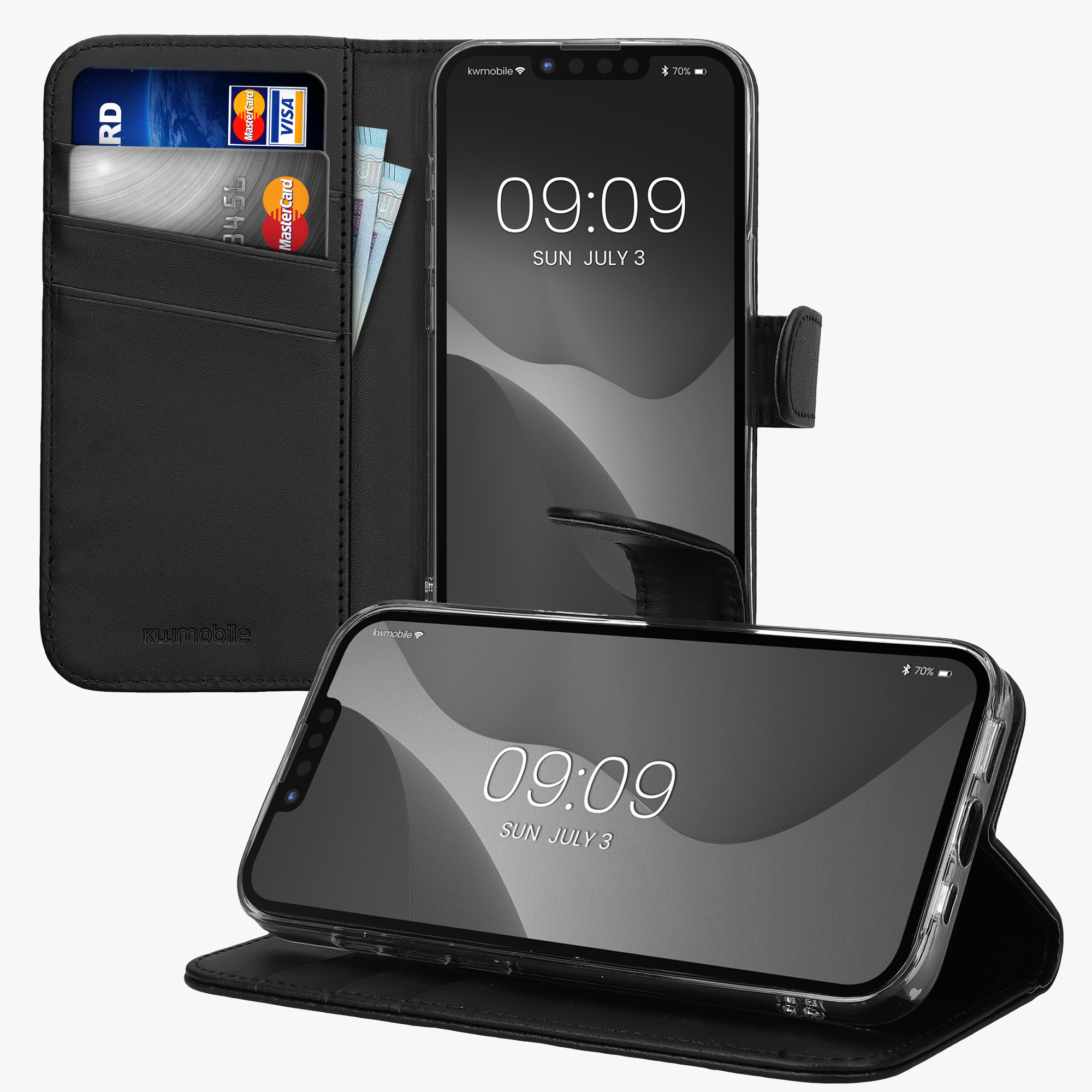 Flipové pouzdro Kwmobile pro iPhone 17e / 16e - černá