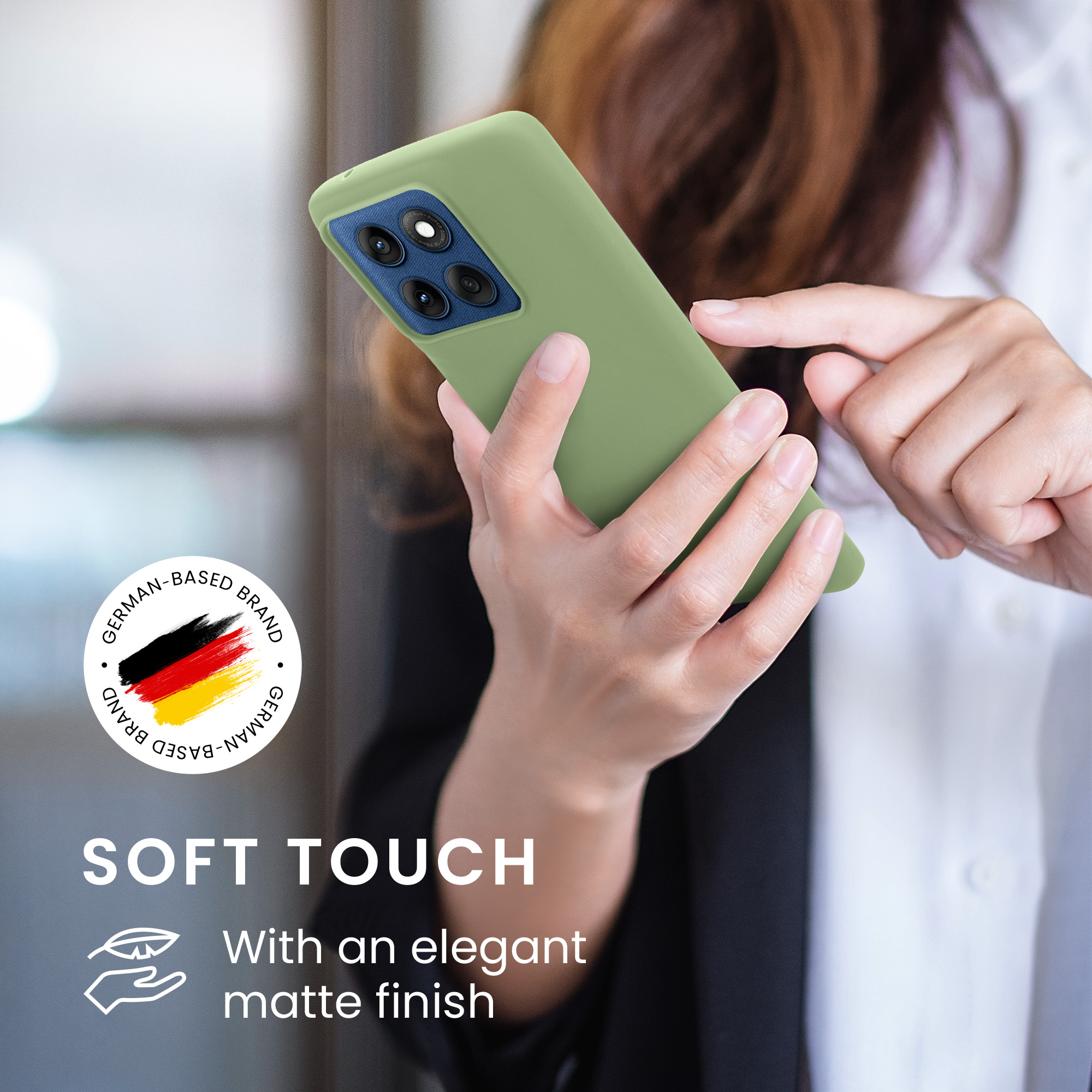 Kryt na mobil Motorola Edge 60 kwmobile TPU světle zelená