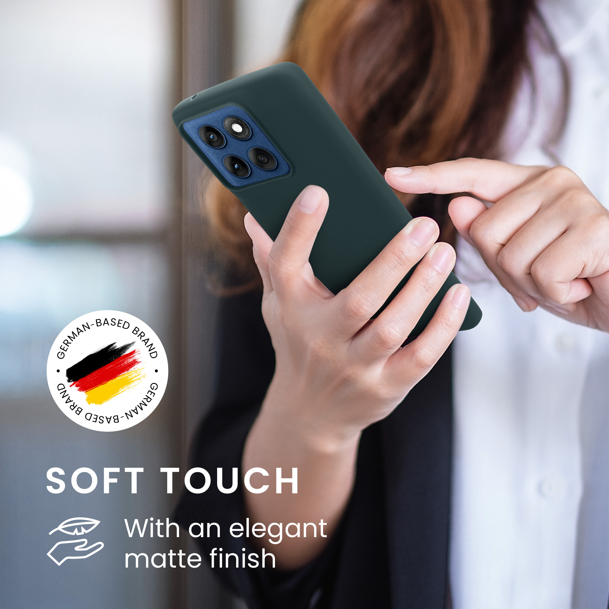 Kryt na mobil Motorola Edge 60 kwmobile TPU tmavě šedá