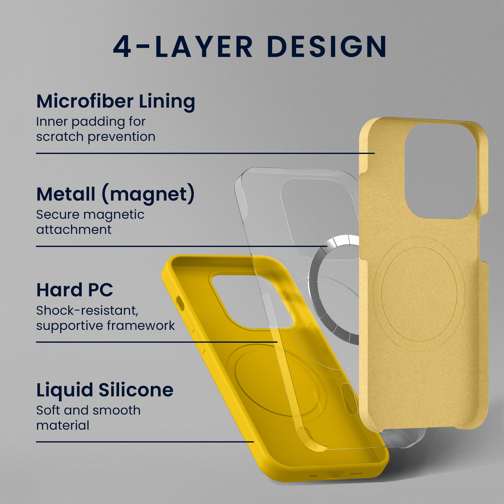Silikonový kryt kwmobile pro Apple iPhone 17e / iPhone 16e - žlutá