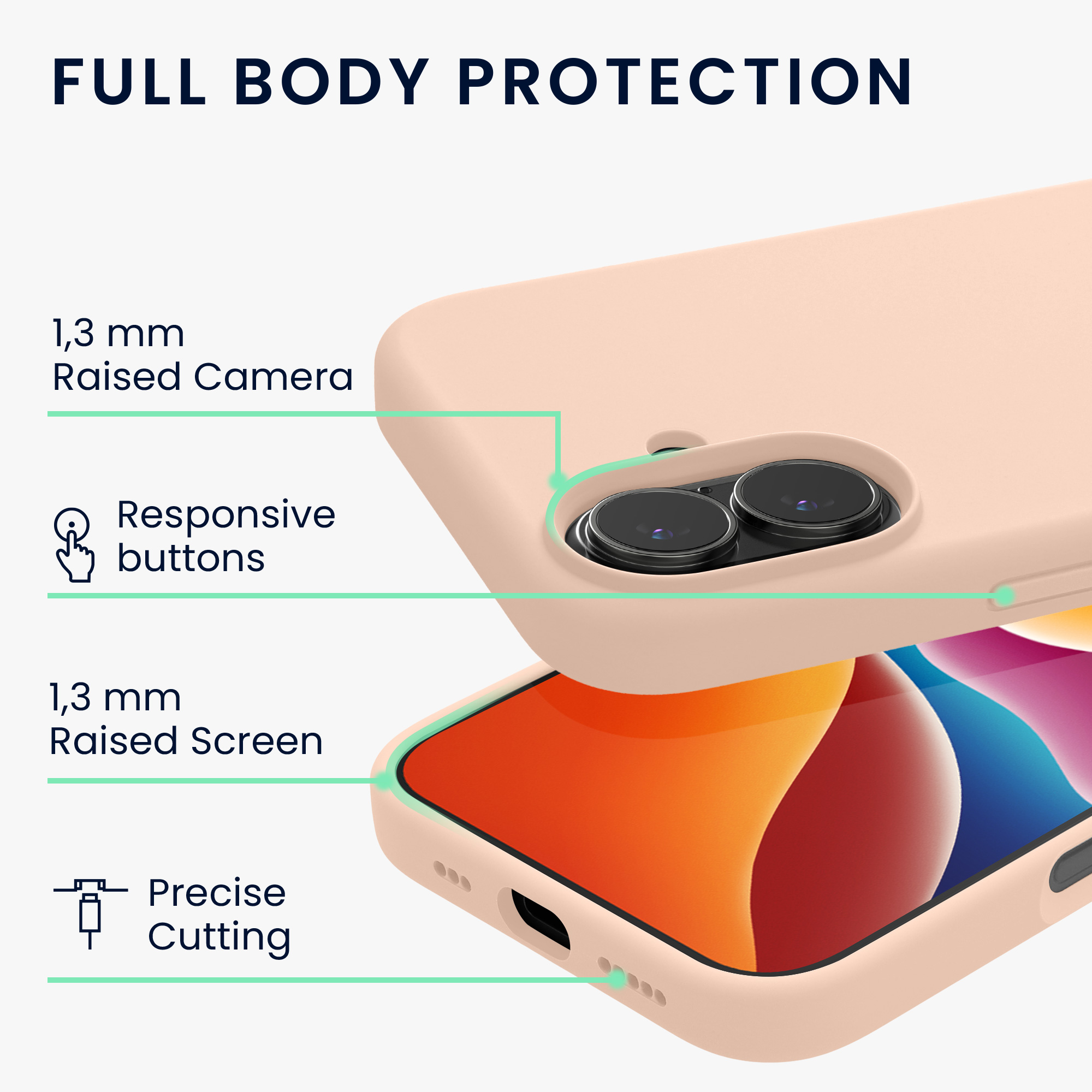 Pouzdro pro Apple iPhone 17 kwmobile silikonové - kokosová