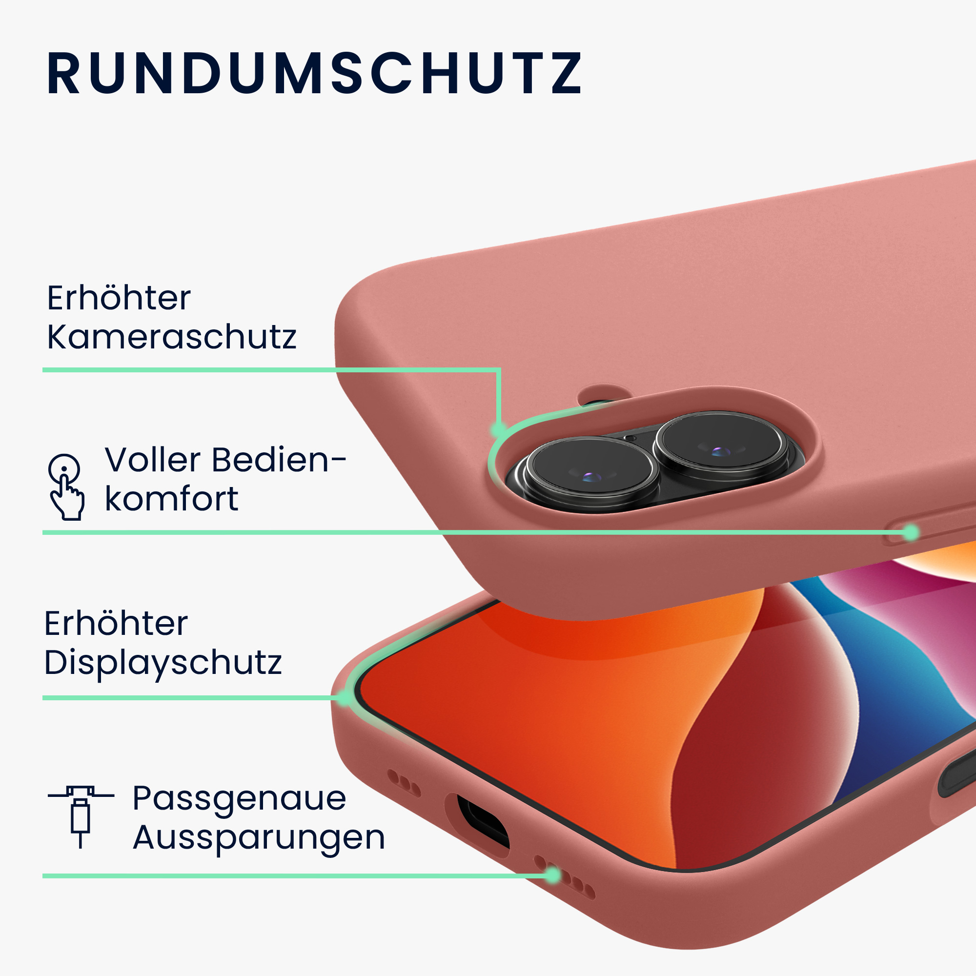 Pouzdro pro Apple iPhone 17 kwmobile silikonové - zimní růže