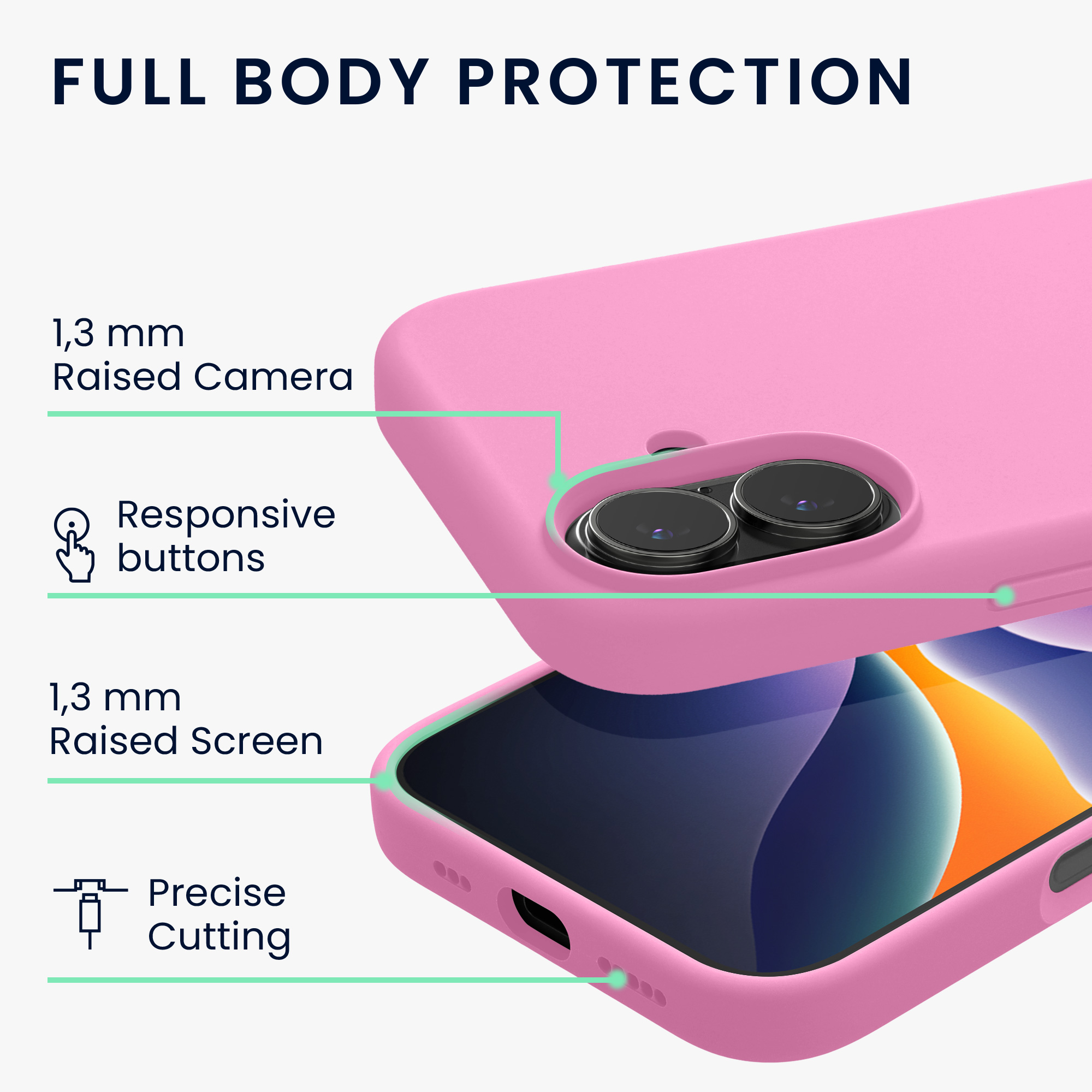 Pouzdro pro Apple iPhone 17 kwmobile silikonové - růžová levandulová