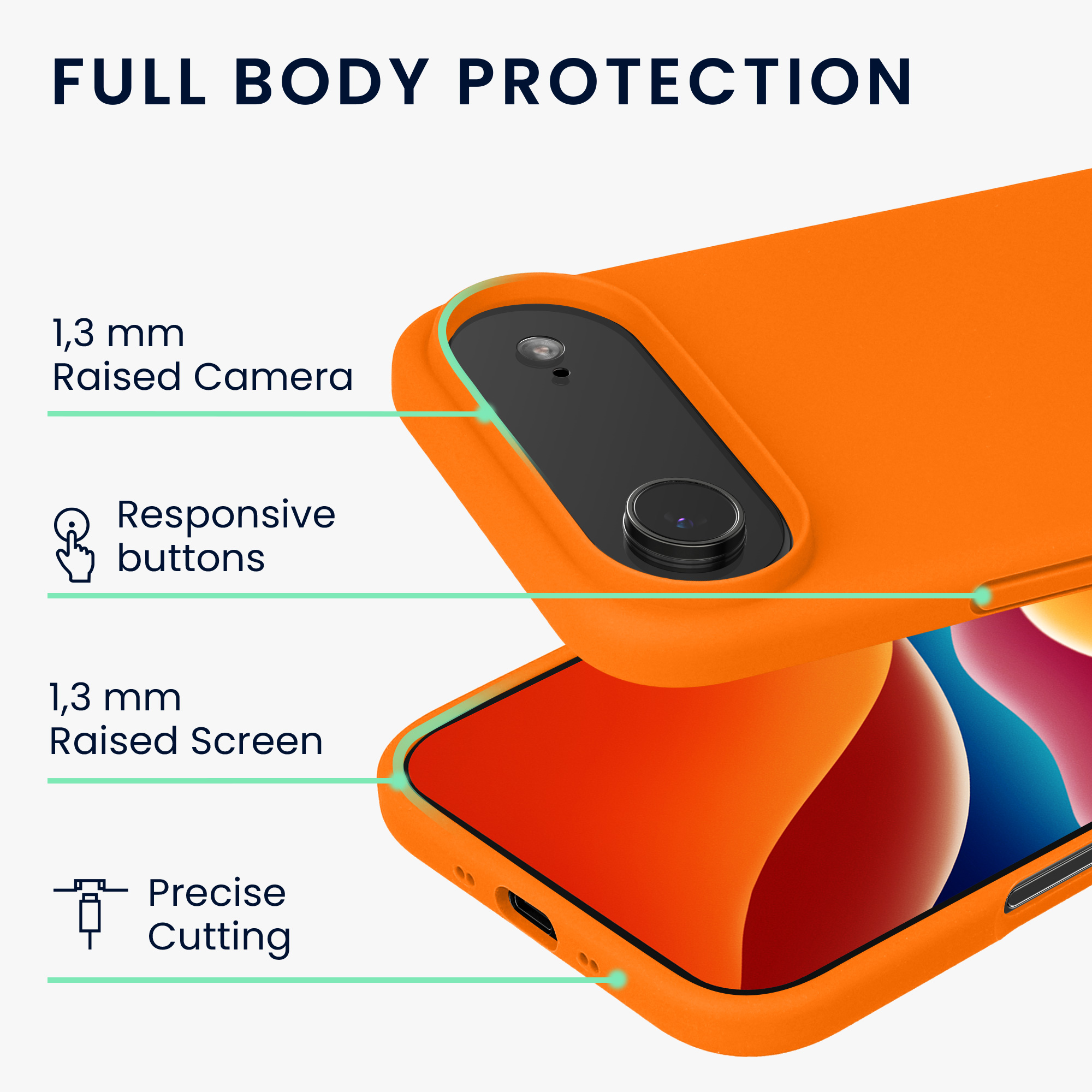 kwmobile TPU silikonový kryt pro Apple iPhone Air, měkký povrch, ovocně oranžová