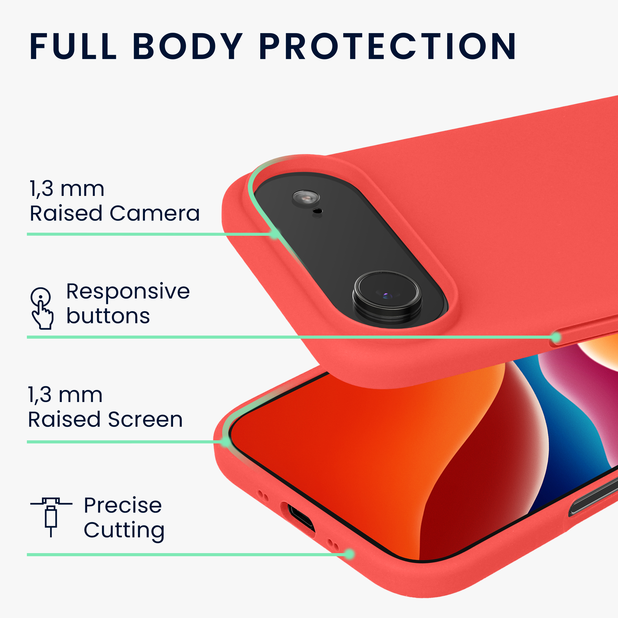 Pouzdro pro Apple iPhone Air kwmobile silikonové - neonově korálová