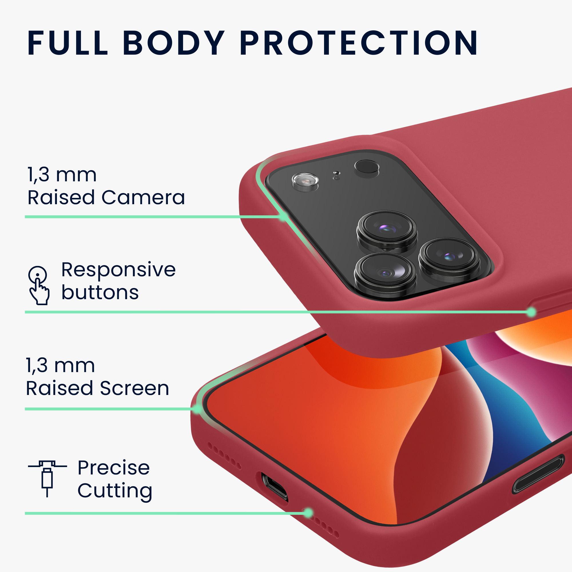 Pouzdro pro Apple iPhone 18 Pro / iPhone 17 Pro kwmobile silikonové - tmavě starorůžová
