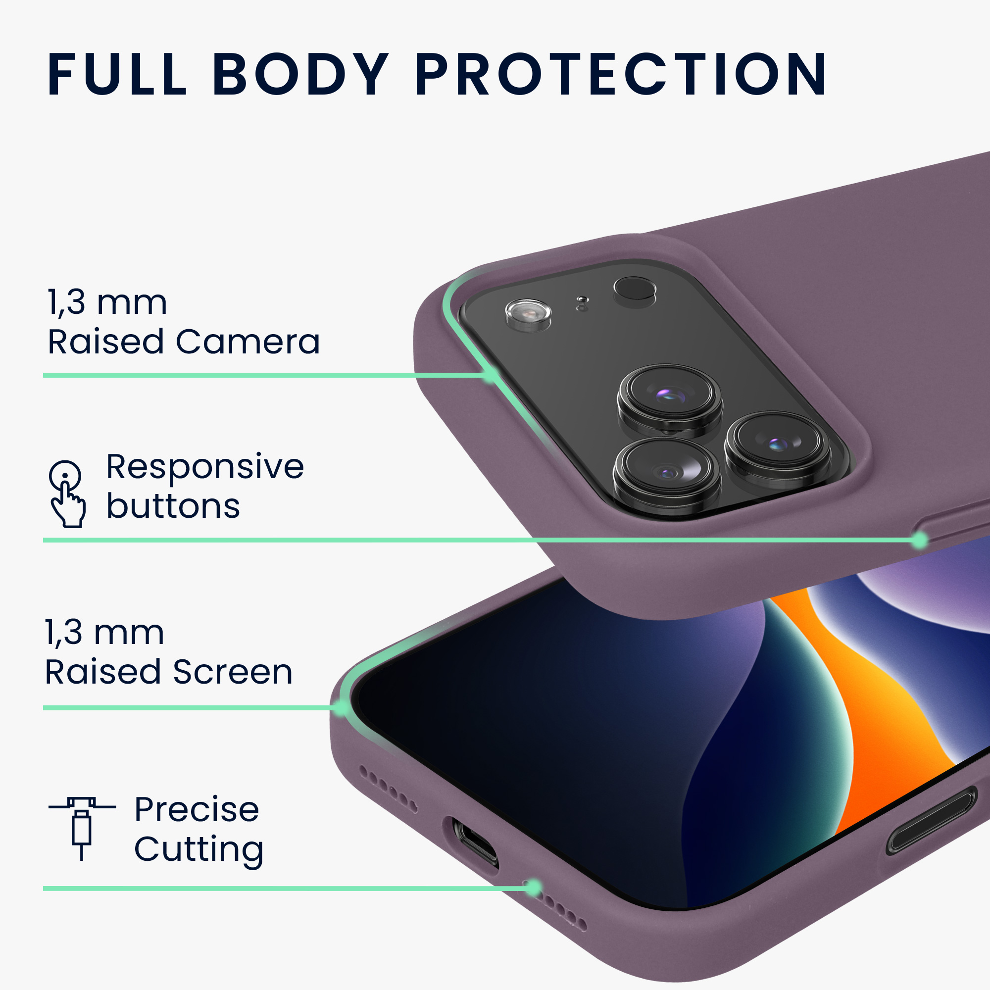 Pouzdro pro Apple iPhone 18 Pro / iPhone 17 Pro kwmobile silikonové - pastelová kosatcová