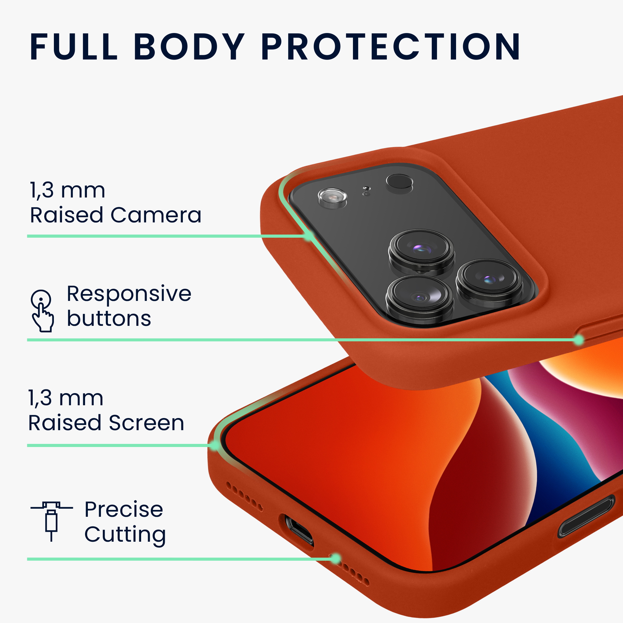 Pouzdro pro Apple iPhone 18 Pro / iPhone 17 Pro kwmobile silikonové - rezavá oranžová