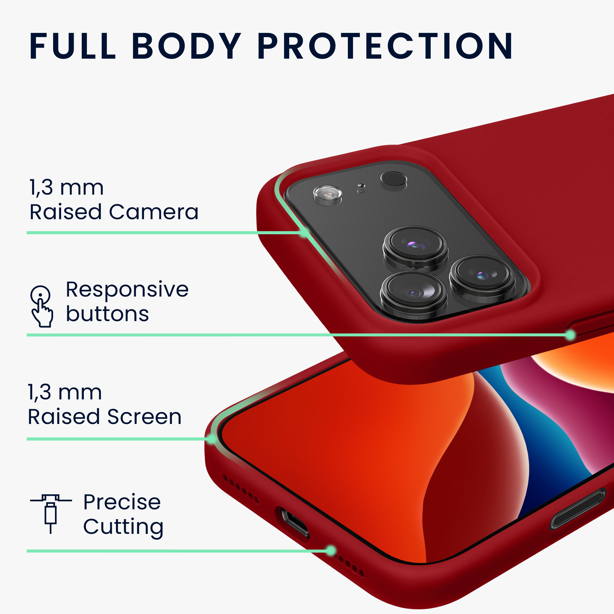 Silikonový kryt Kwmobile pro iPhone 17 Pro Max - rebarborově červená